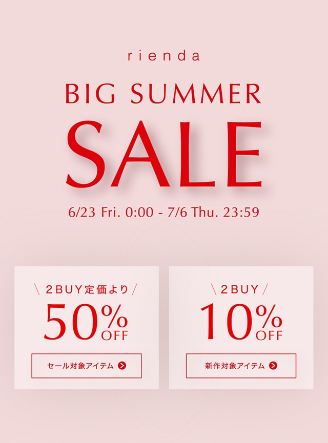 BIG SUMMER SALE｜バロックジャパンリミテッド 公式通販サイト SHEL