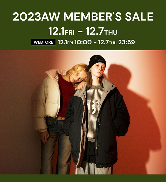 SLY2023AW MEMBER'S SALE 12.1FRI 10:00 - 12.7THU 23:59｜バロック ...