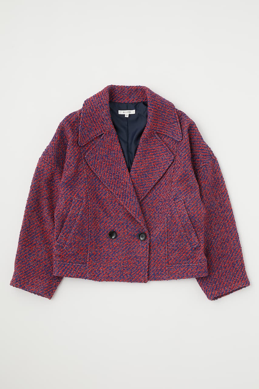 moussy BIG COLLAR TWEED セットアップ - テーラードジャケット