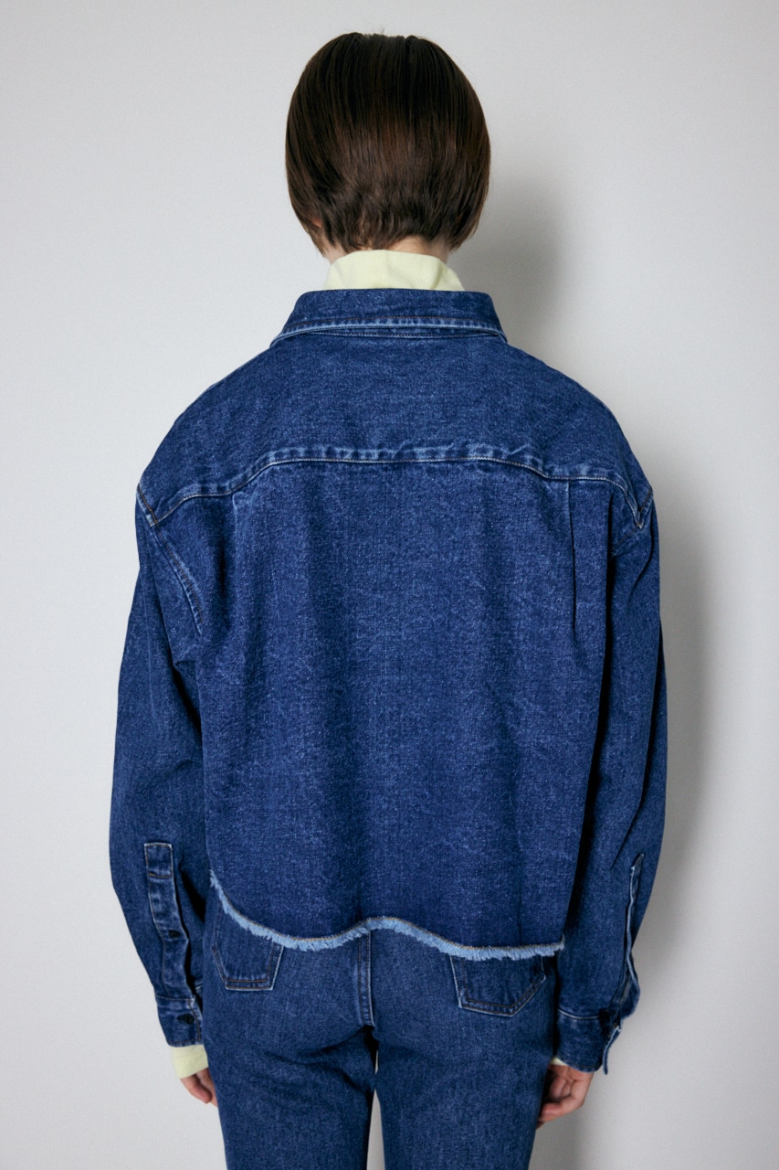 PU CROPPED DENIM シャツ-