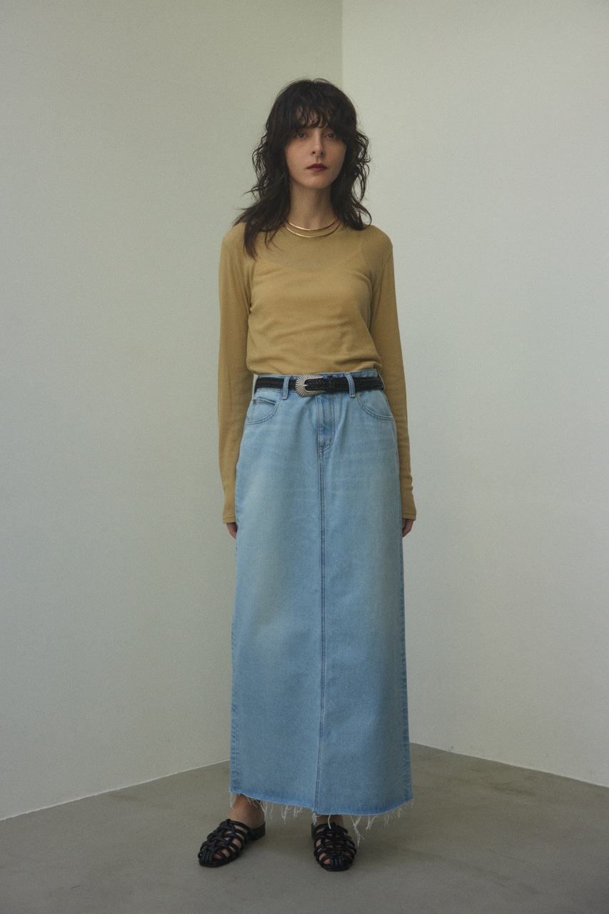 7,128円low rise straight skirt(ロウライズストレートスカート)