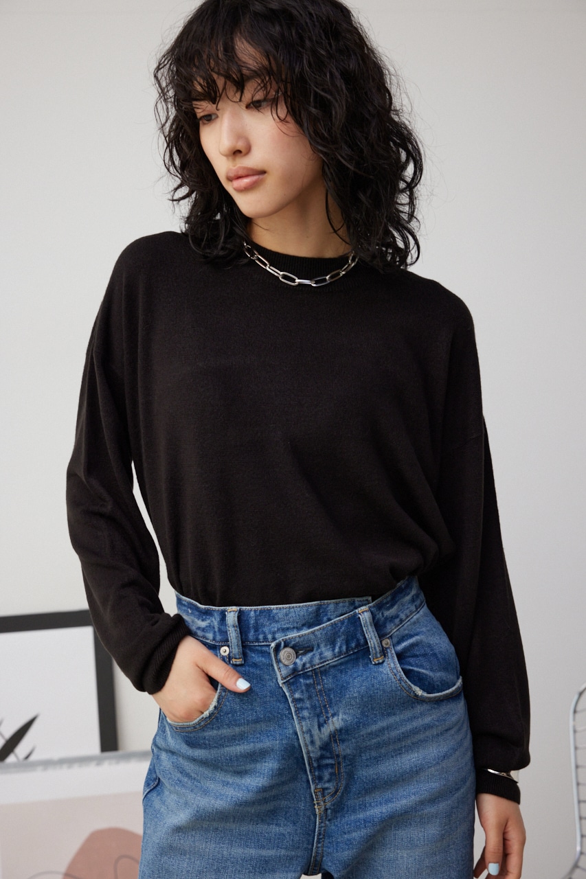 AZUL BY MOUSSY | ヌーディーハイネックニットトップス (ニット