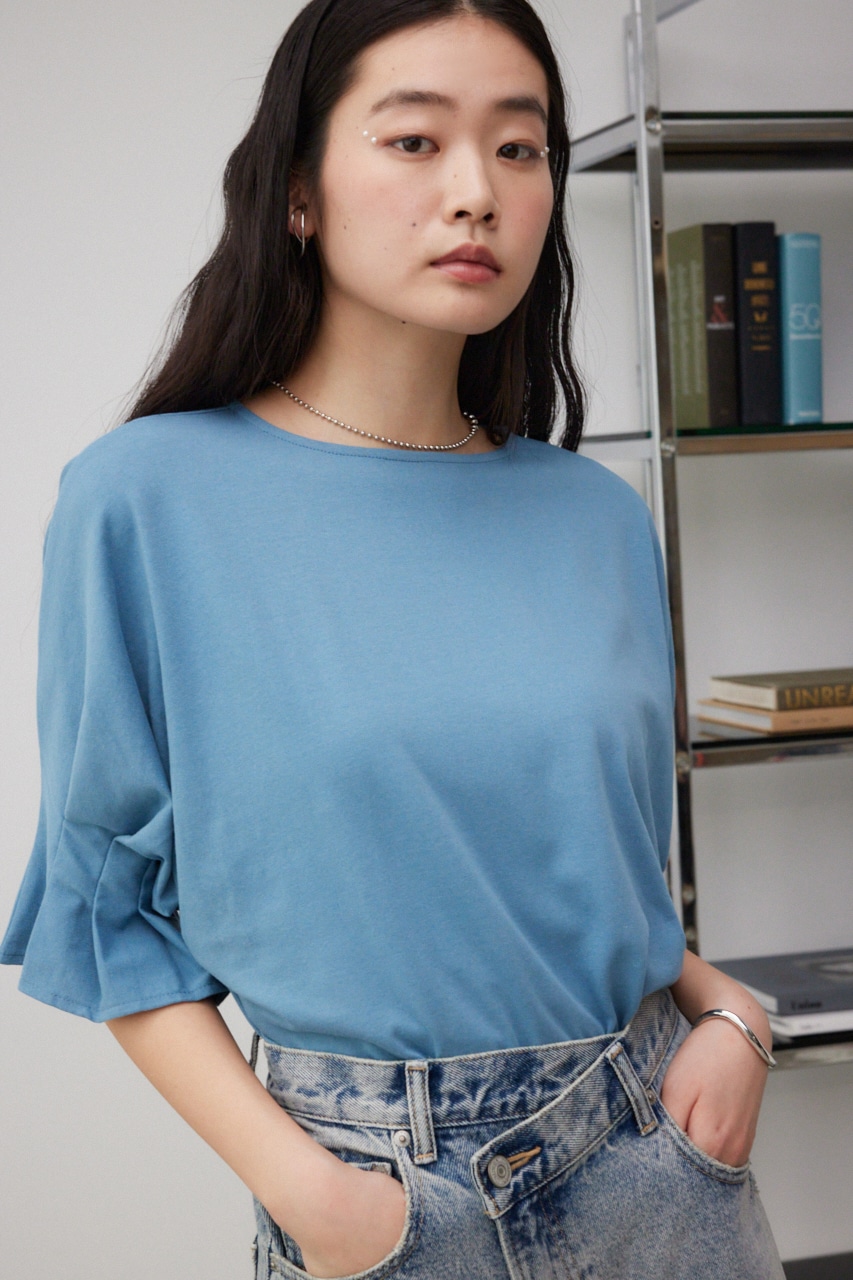 AZUL BY MOUSSY | タックスリーブ半袖デザインカットトップス (Tシャツ 