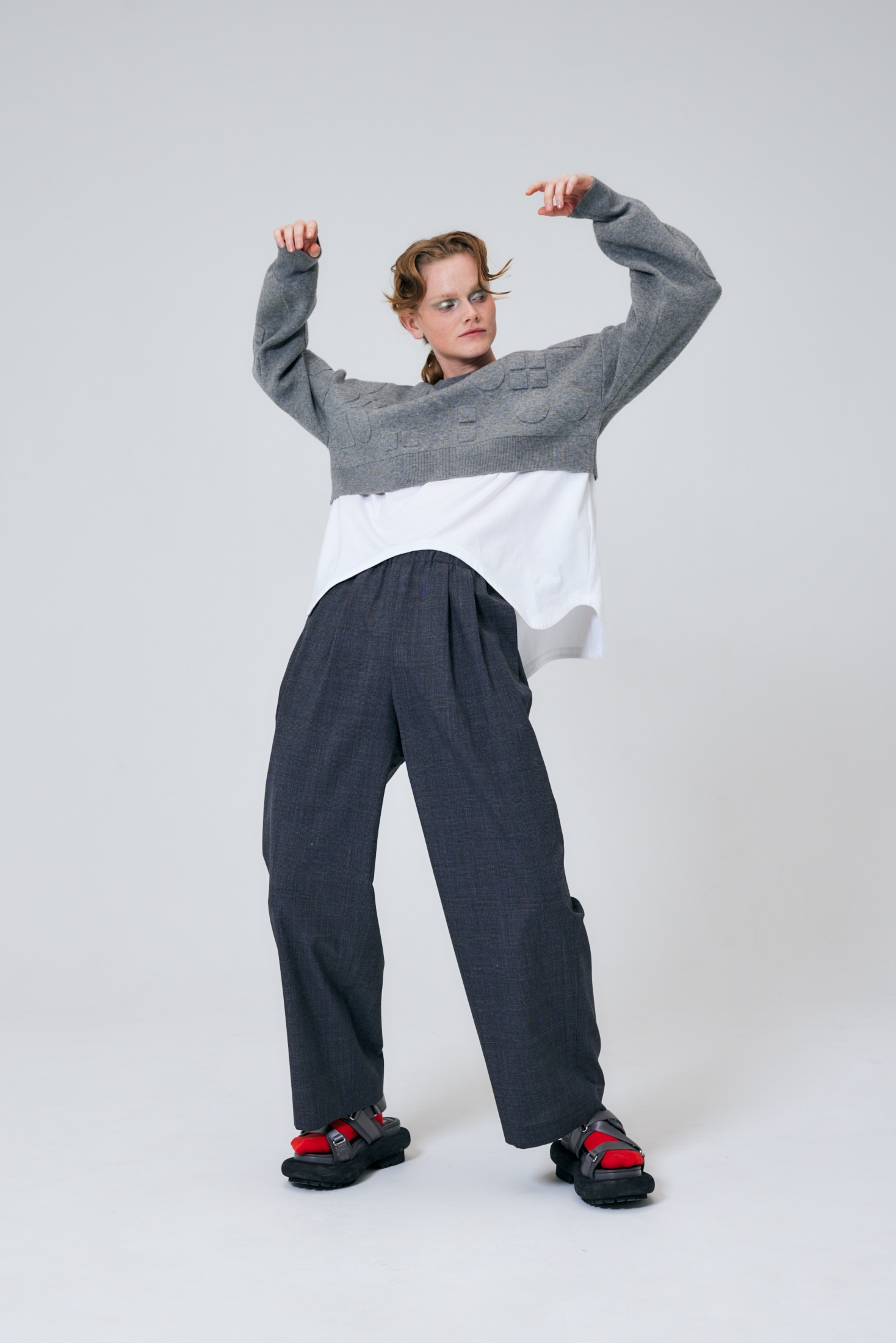 STRAIGHT-WIDE PANTS｜34｜D/GRY｜TROUSERS｜|ENFÖLD OFFICIAL ONLINE