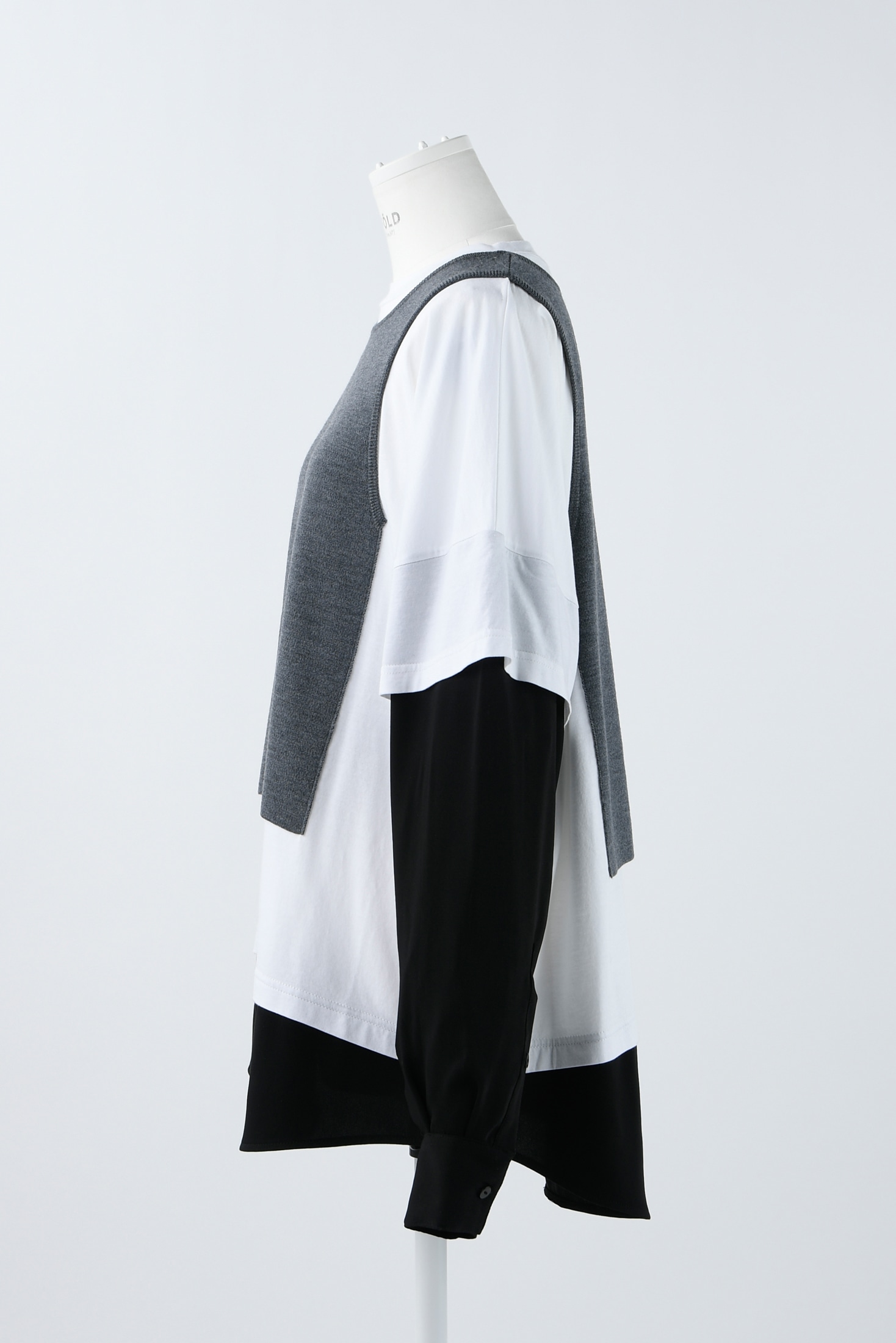 FAKE-LAYERED PULLOVER｜38｜BLK｜CUT AND SEWN｜|ENFÖLD OFFICIAL