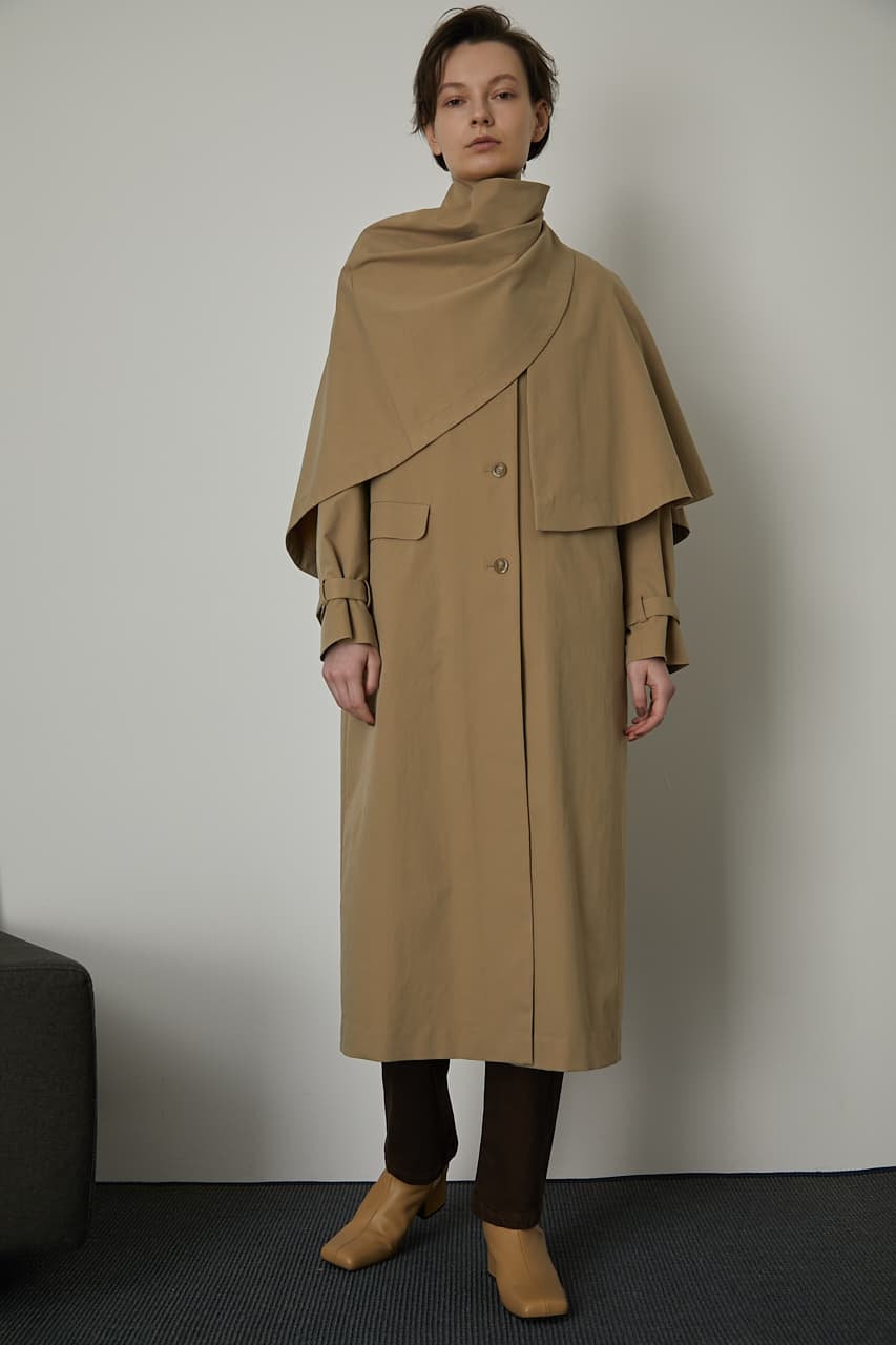 RIM.ARK Layered poncho spring CT / coat | finiscapital.com