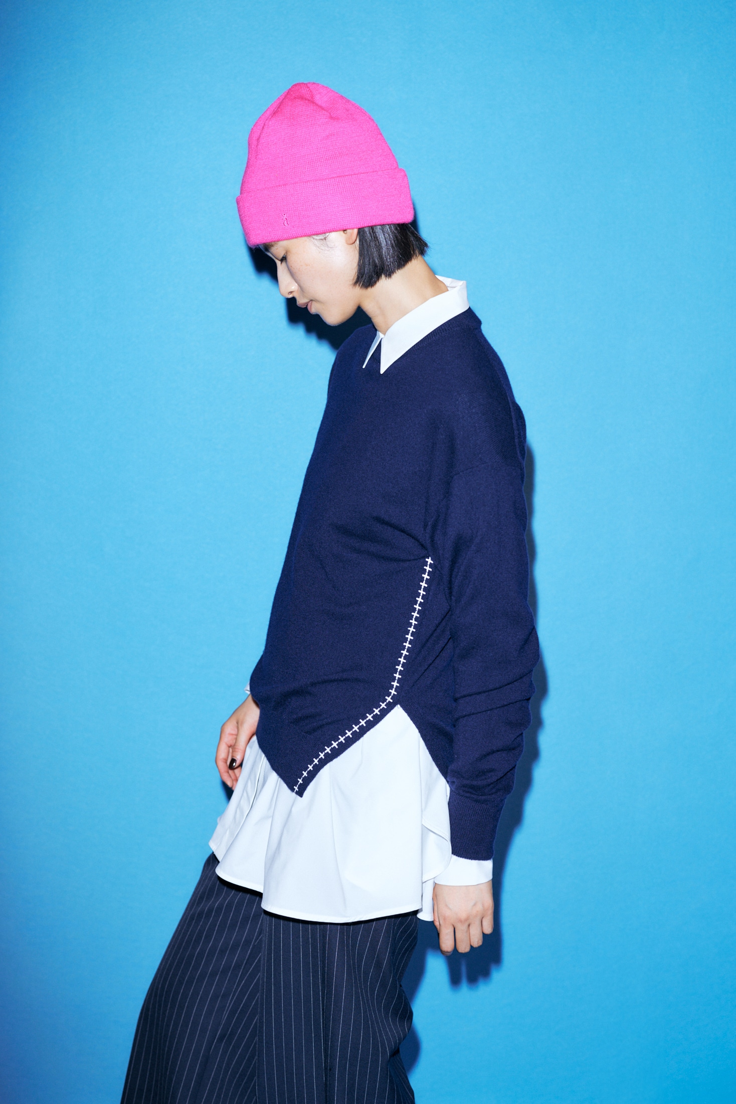 stand-collar pullover