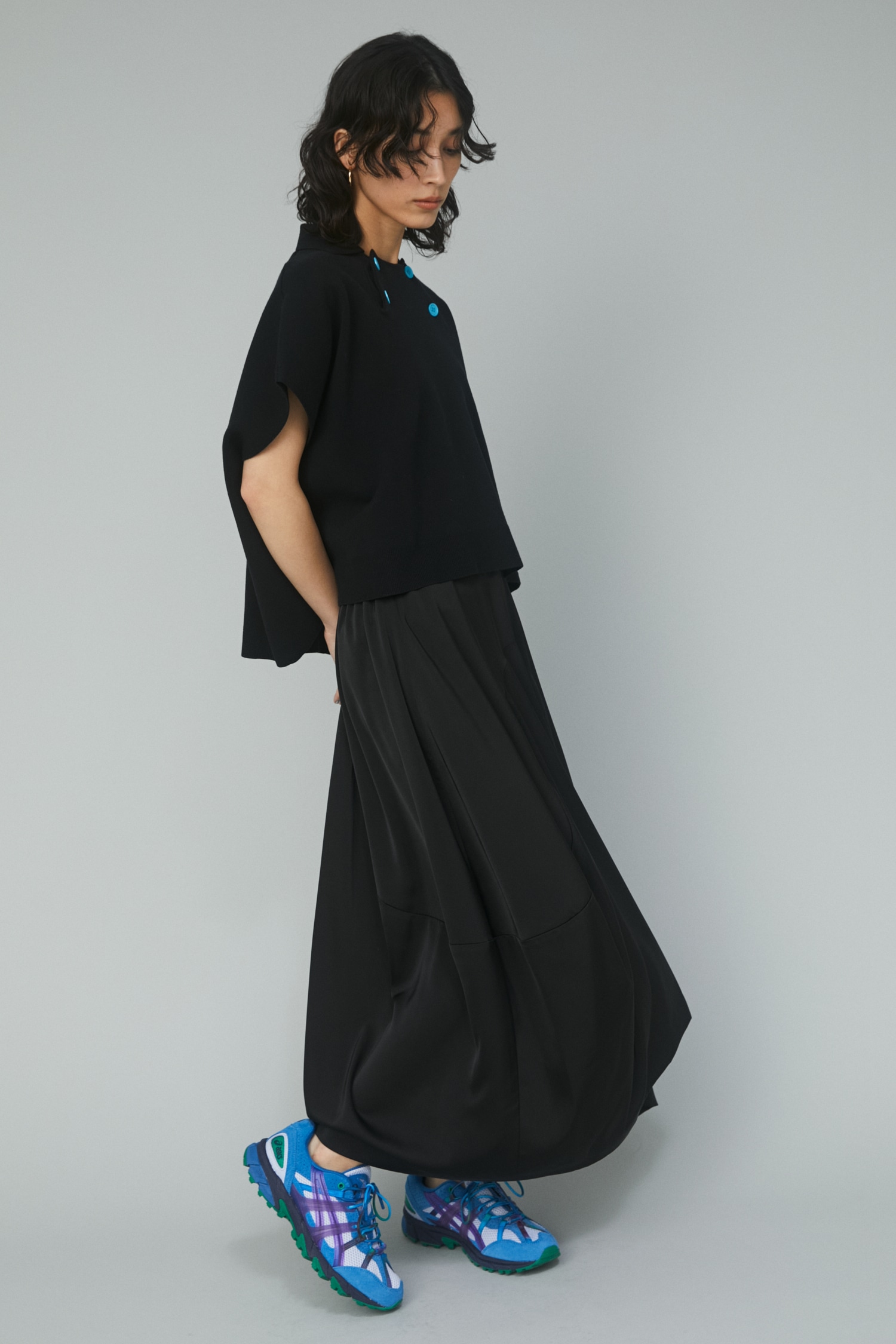 Cocoon flared skirt