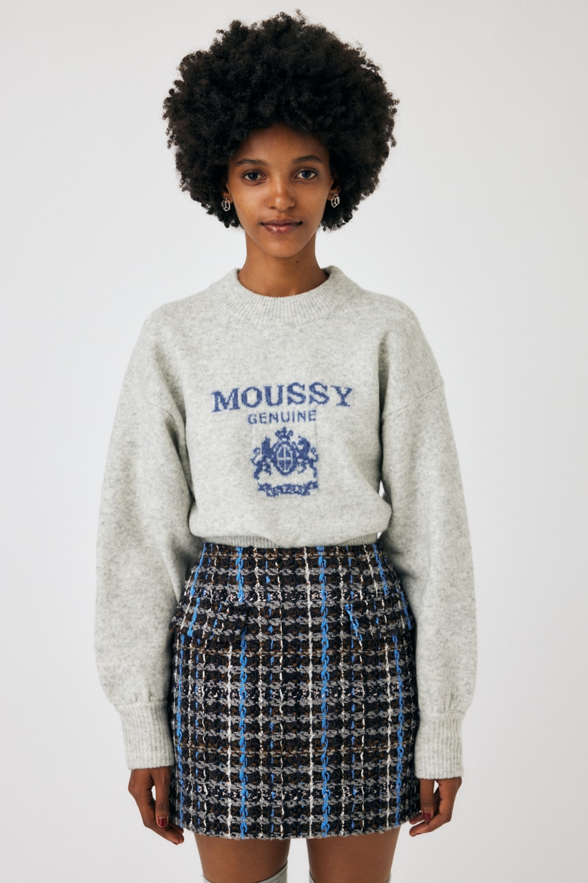 JACQUARD MOUSSY ニットトップス