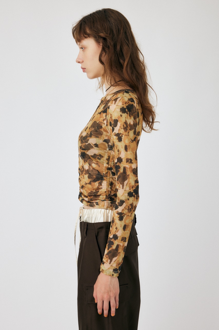 MOUSSY | FLORAL SHEER LS Tシャツ (Tシャツ・カットソー(長袖