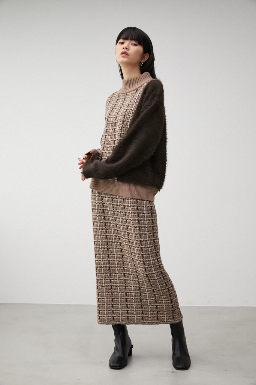 AZUL BY MOUSSY | TWEED KNIT TIGHT SKIRT (スカート(ミディアム 