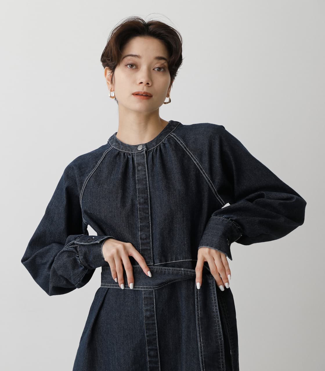 AZUL BY MOUSSY | STITCH DESIGN TIERED OP (ワンピース(ミニ 