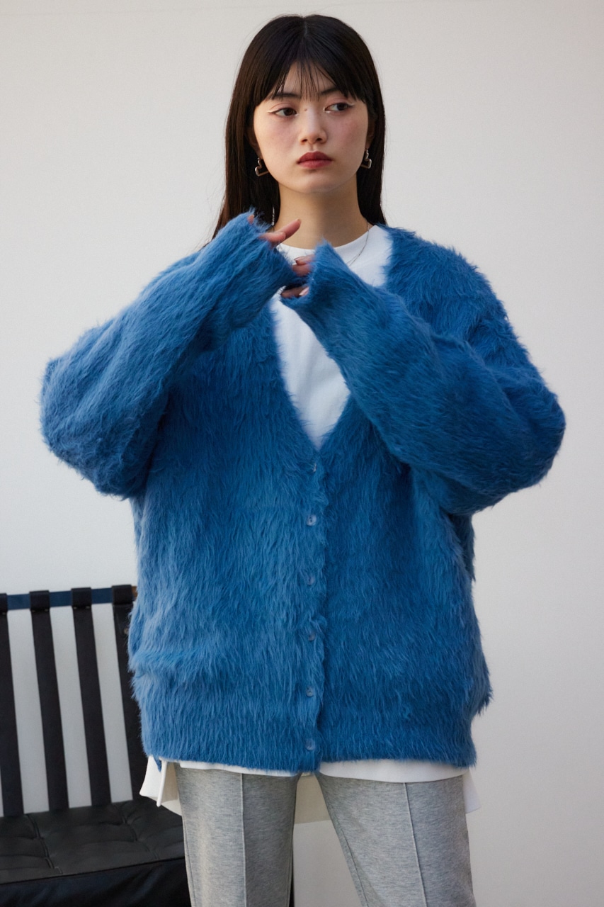 AZUL BY MOUSSY | ボリュームVネックロングカーディガン (カーディガン 