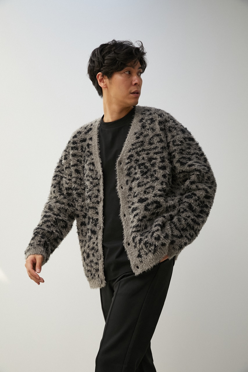 AZUL BY MOUSSY | SHAGGY LEOPARD CARDIGAN (カーディガン ) |SHEL