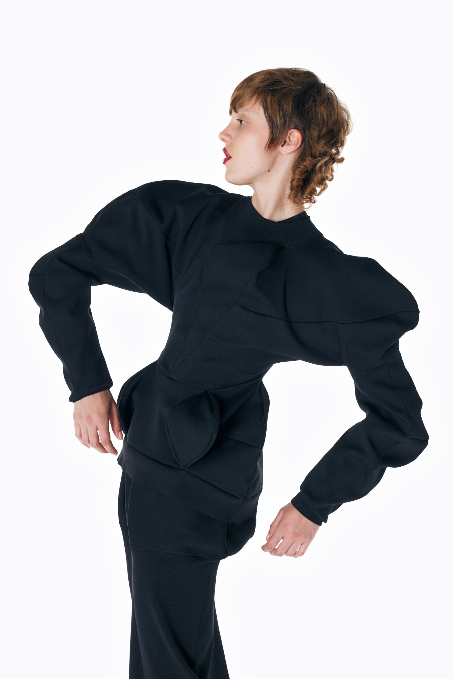 SOLID-PEPLUM PULLOVER｜38｜BLK｜KNIT WEAR｜|ENFÖLD OFFICIAL ONLINE