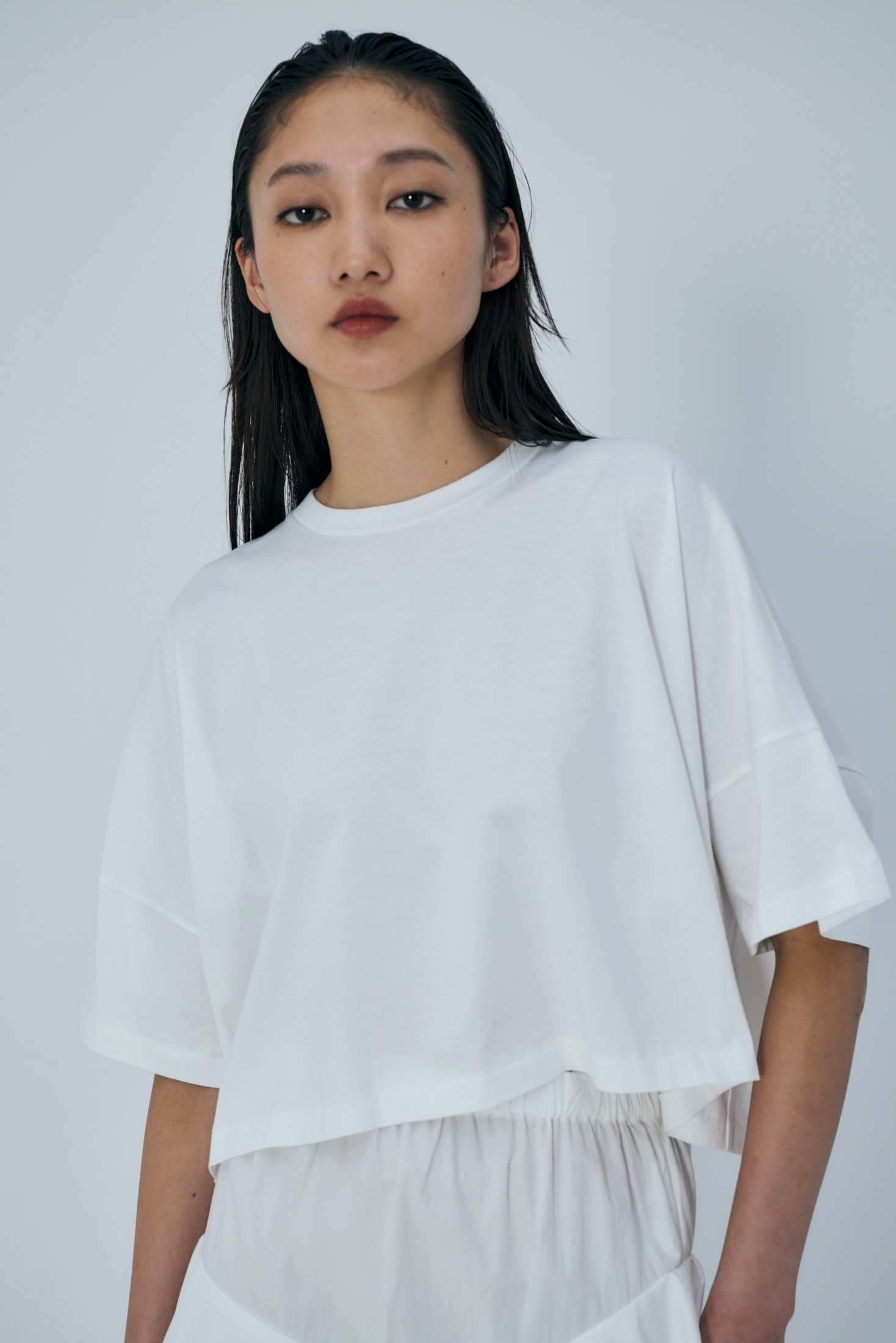 WIDE CROPPED T-SHIRT｜38｜WHT｜CUT AND SEWN｜|ENFÖLD OFFICIAL