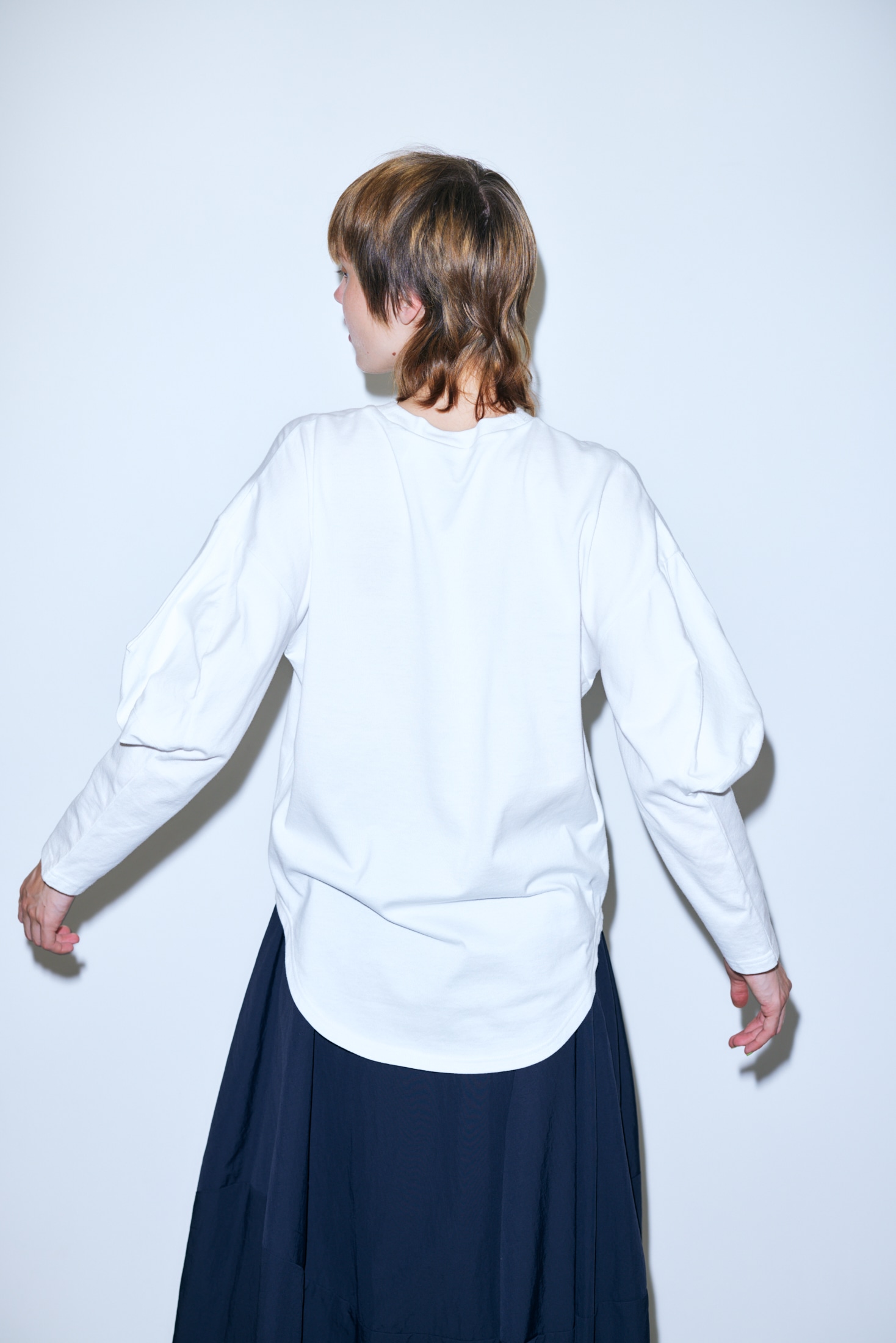 clione long-sleeves｜M｜WHT｜cut and sewn｜någonstans official