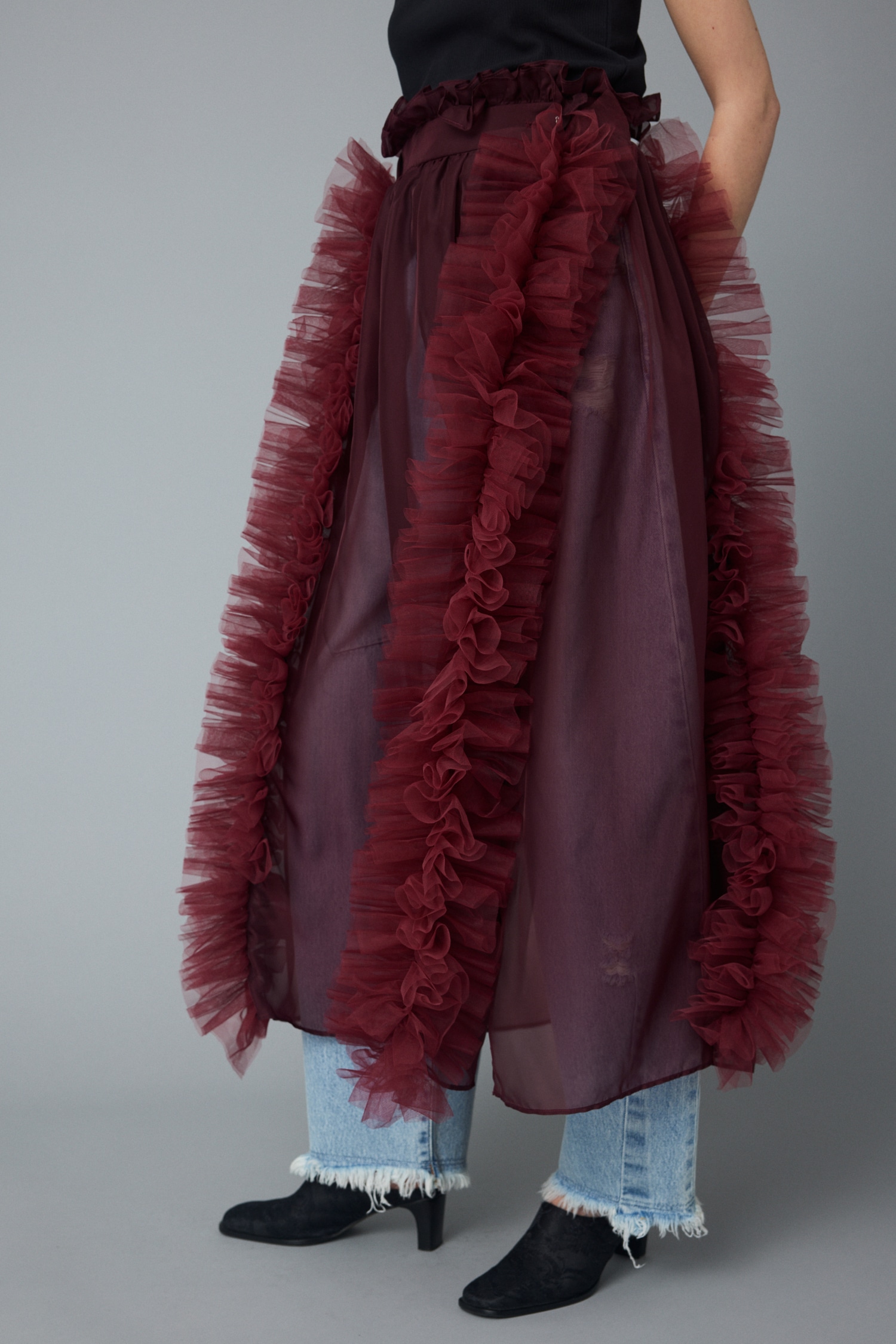 HeRIN.CYE | Sheer frill skirt (スカート(ロング) ) |SHEL'TTER WEBSTORE