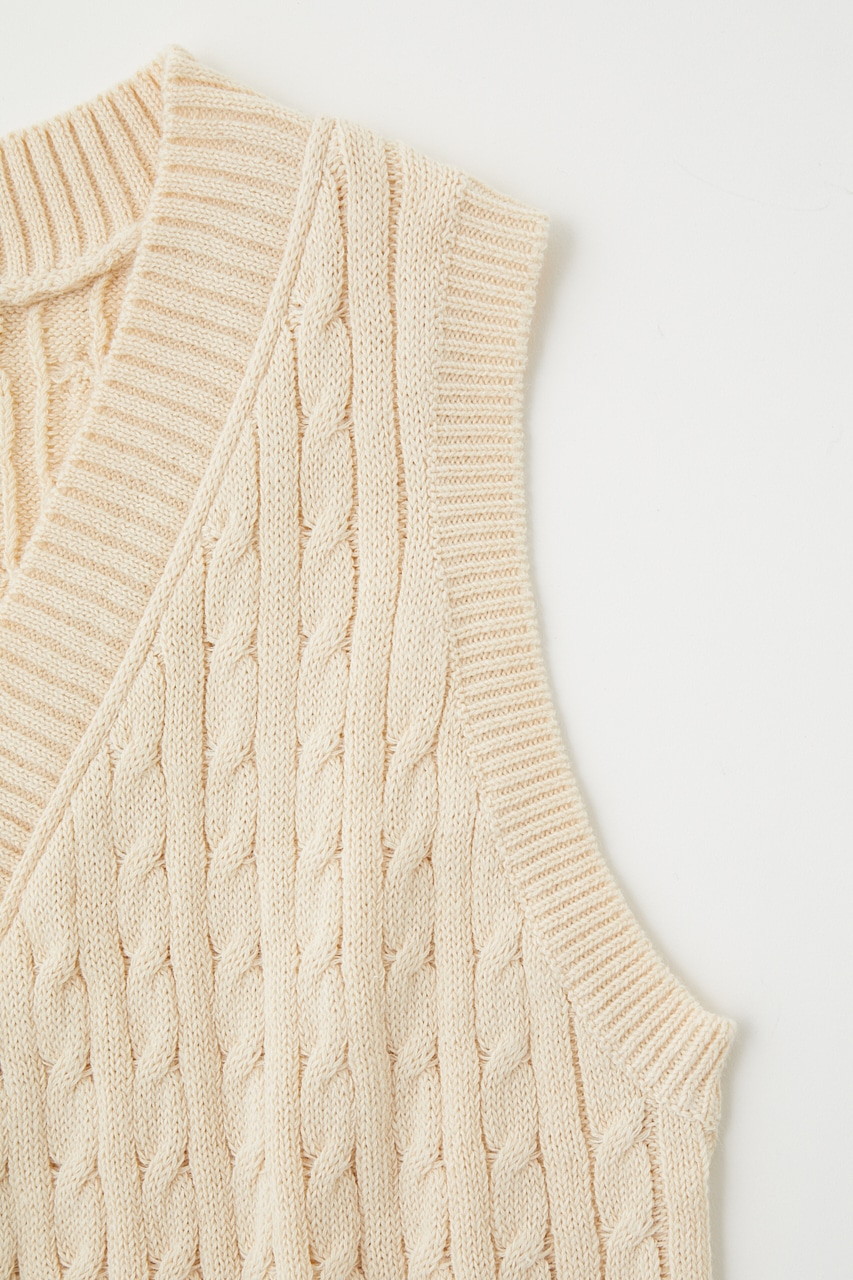 MOUSSY | CABLE KNIT ベスト (ニット ) |SHEL'TTER WEBSTORE