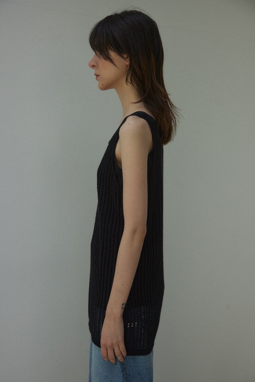 BLACK BY MOUSSY | mesh knit tanktop (タンクトップ ) |SHEL'TTER