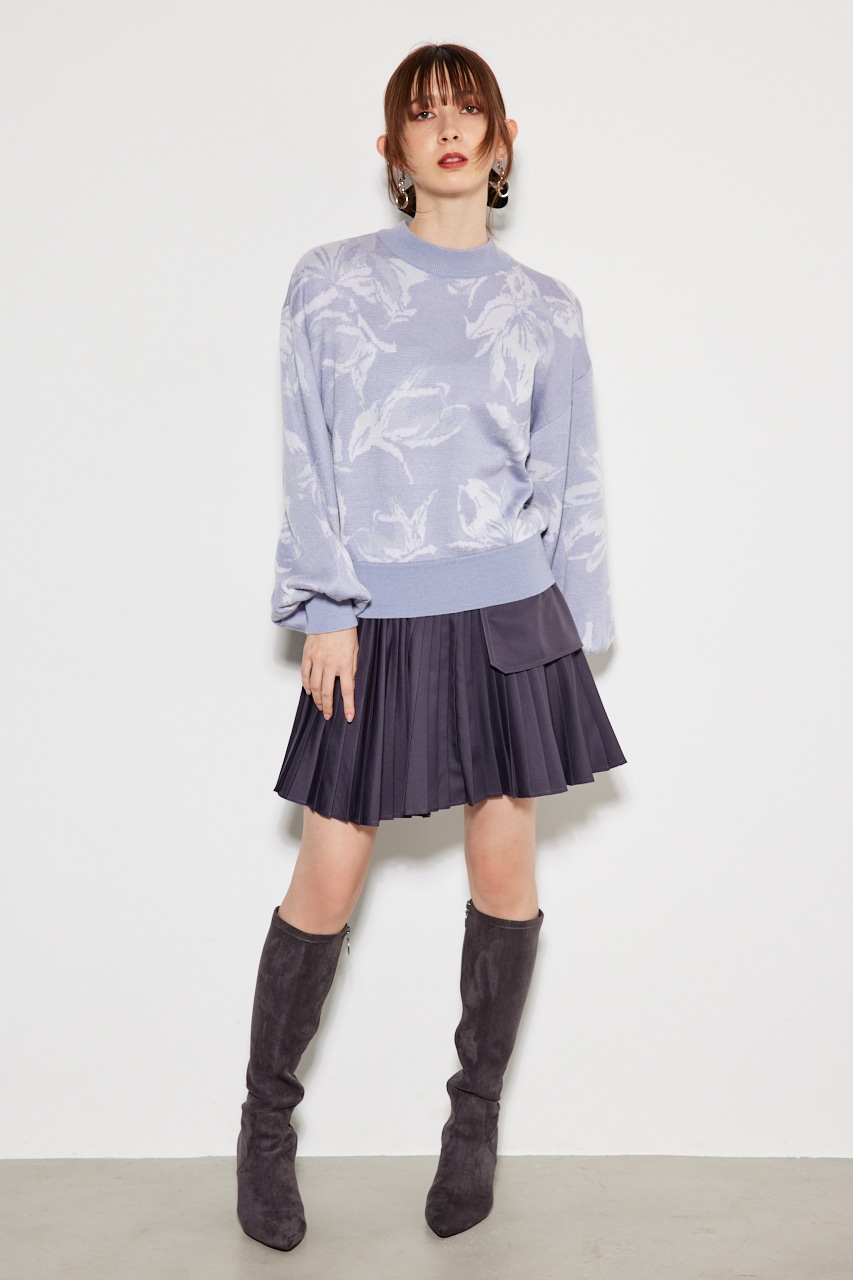 rienda | フラワージャガード Knit TOP (ニット ) |SHEL'TTER WEBSTORE