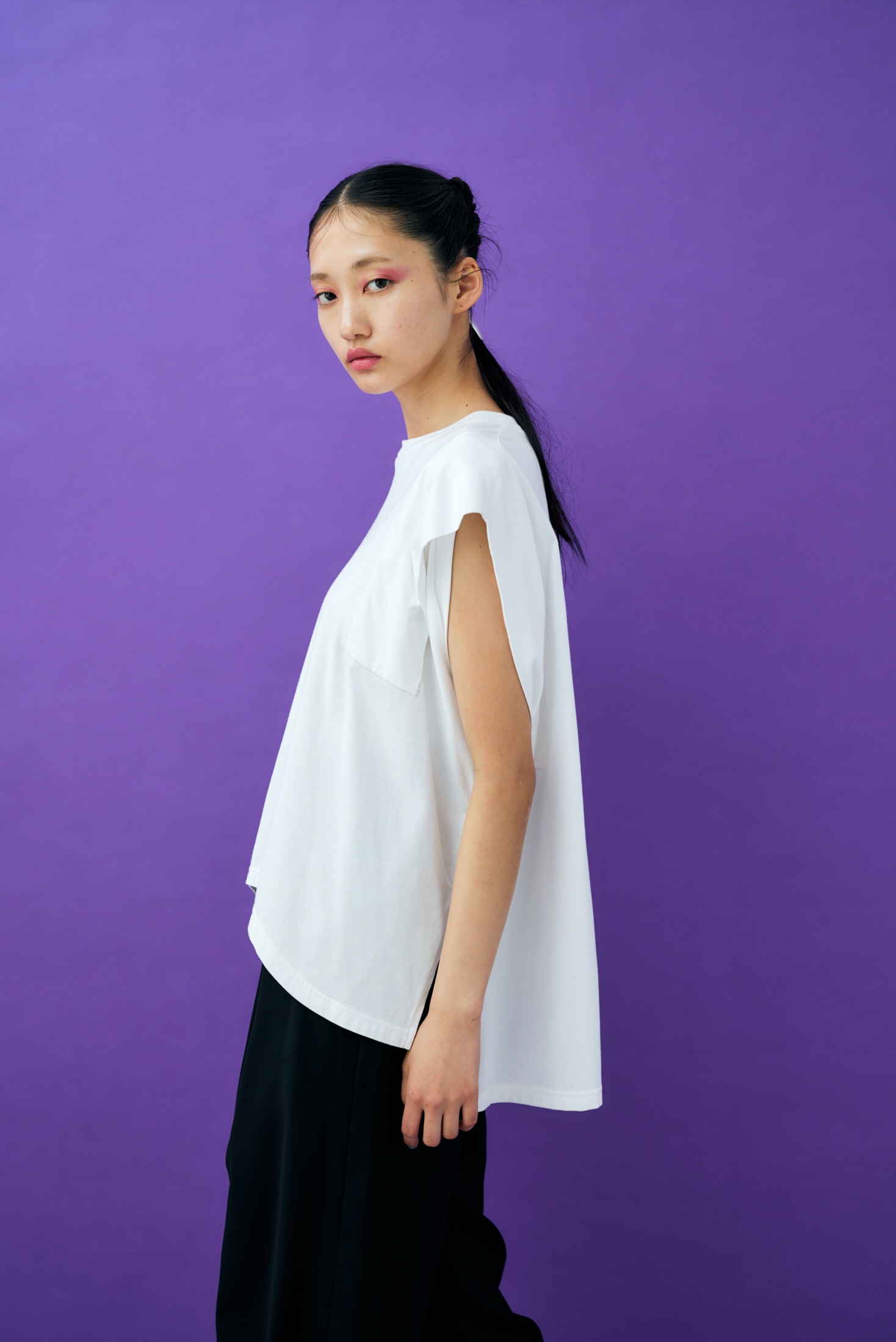 PANEL-SLEEVE T-SHIRT｜38｜WHT｜CUT AND SEWN｜|ENFÖLD OFFICIAL