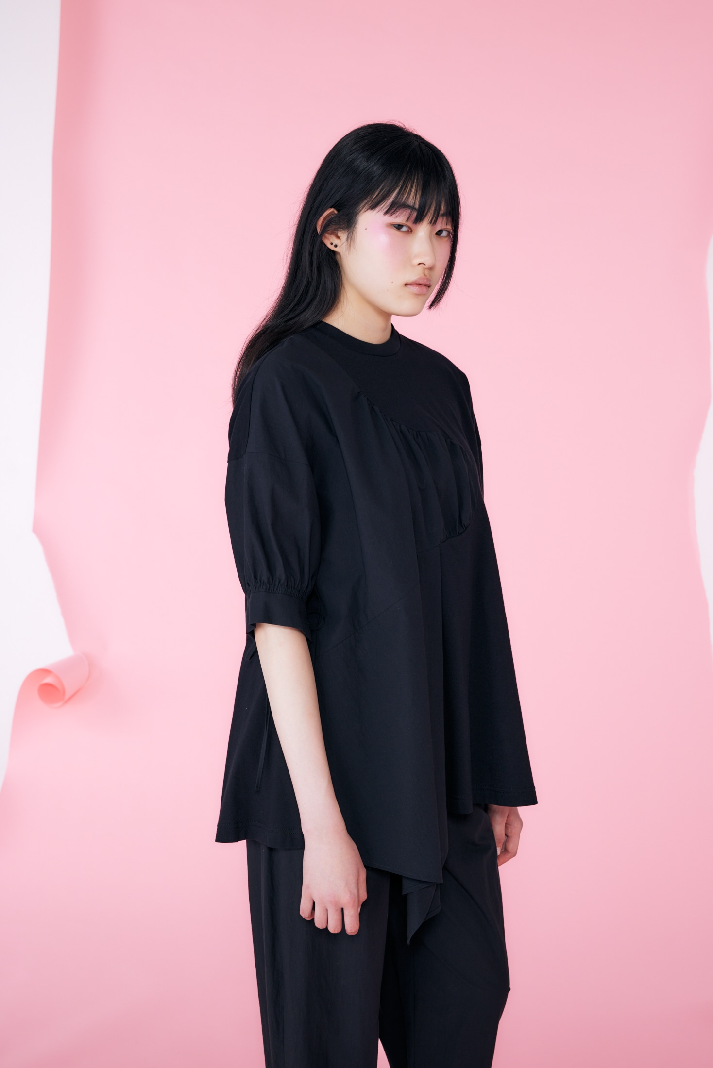 好きに DRAPE エンフォルド 新品 FLAIR ドレープフレアブラウス BLOUSE