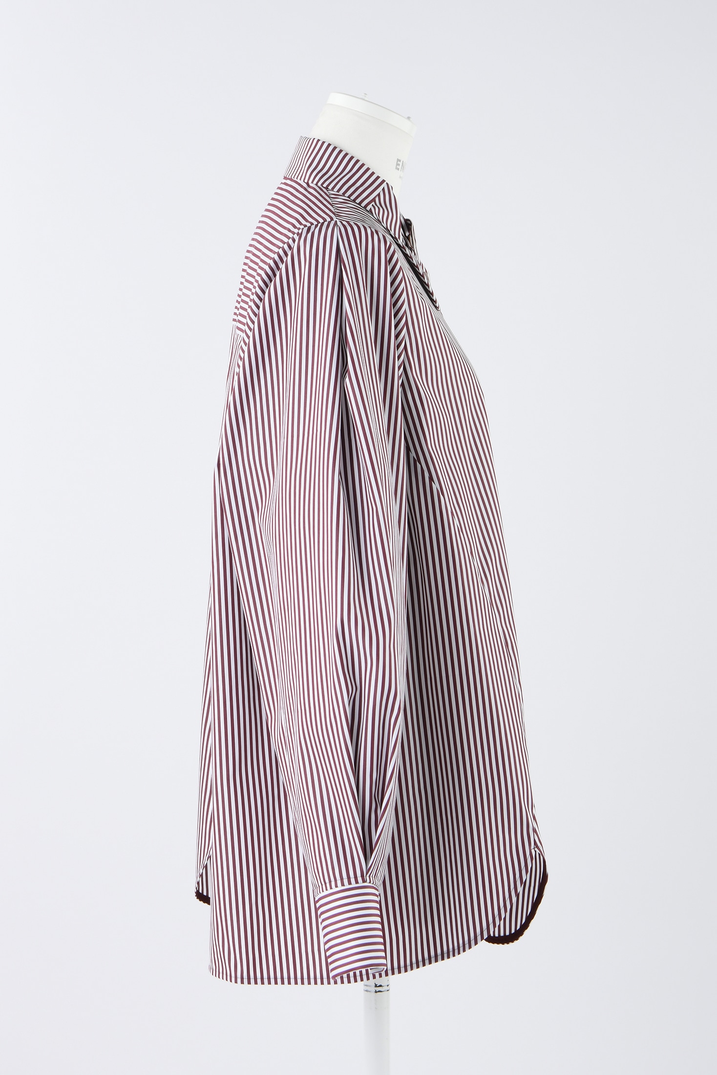 STRIPE HOLE-COLLAR SHIRT