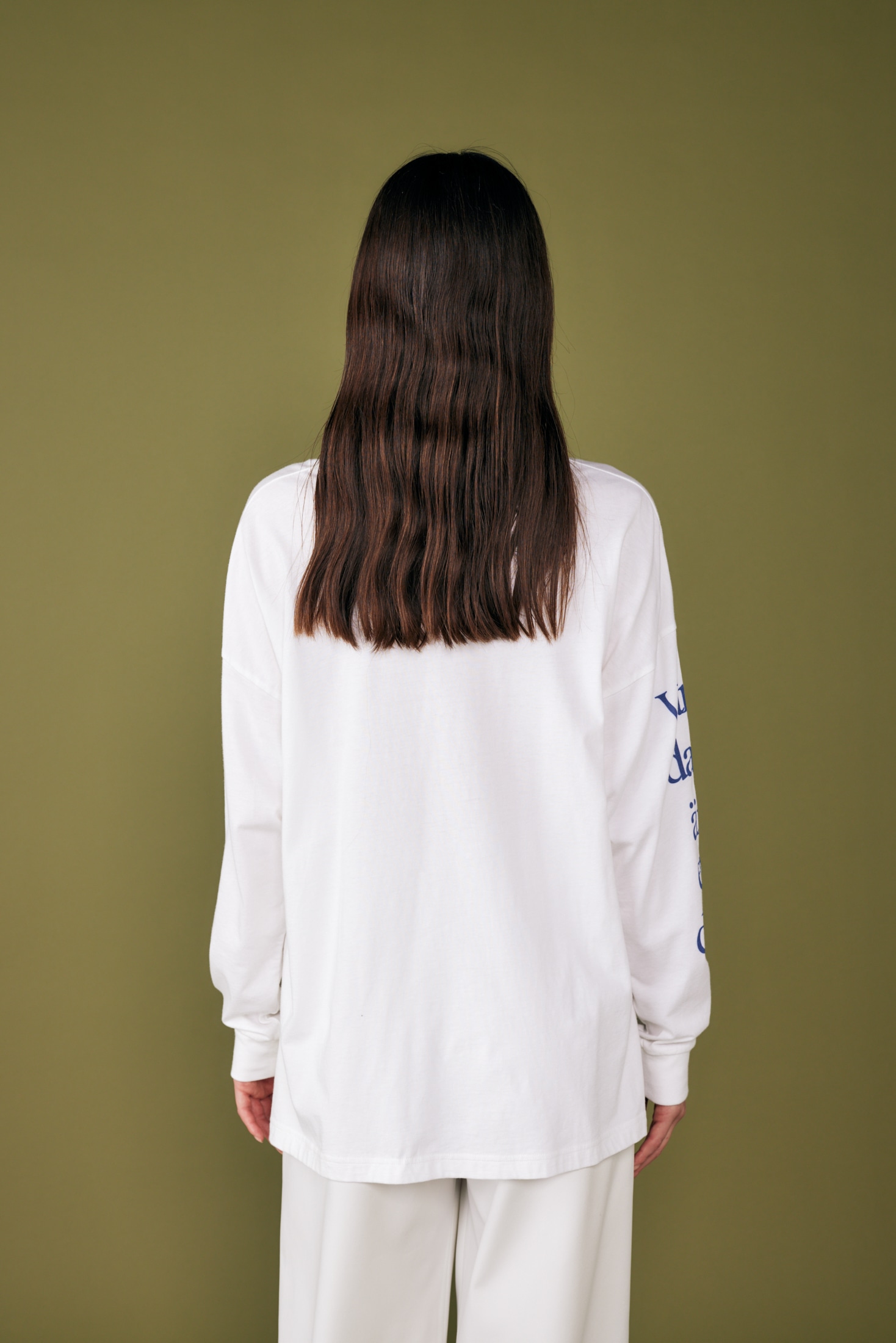 drawing diary long-sleeves｜M｜WHT｜cut and sewn｜någonstans 