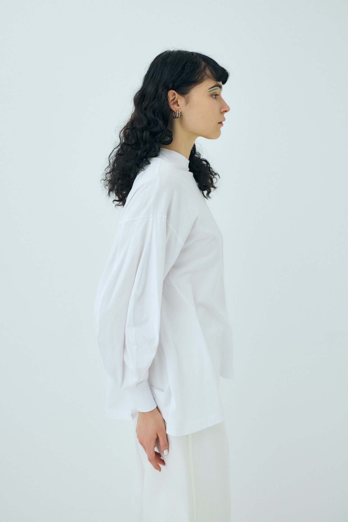 easycare form-sleeve long-sleeves｜M｜WHT｜cut and sewn ...