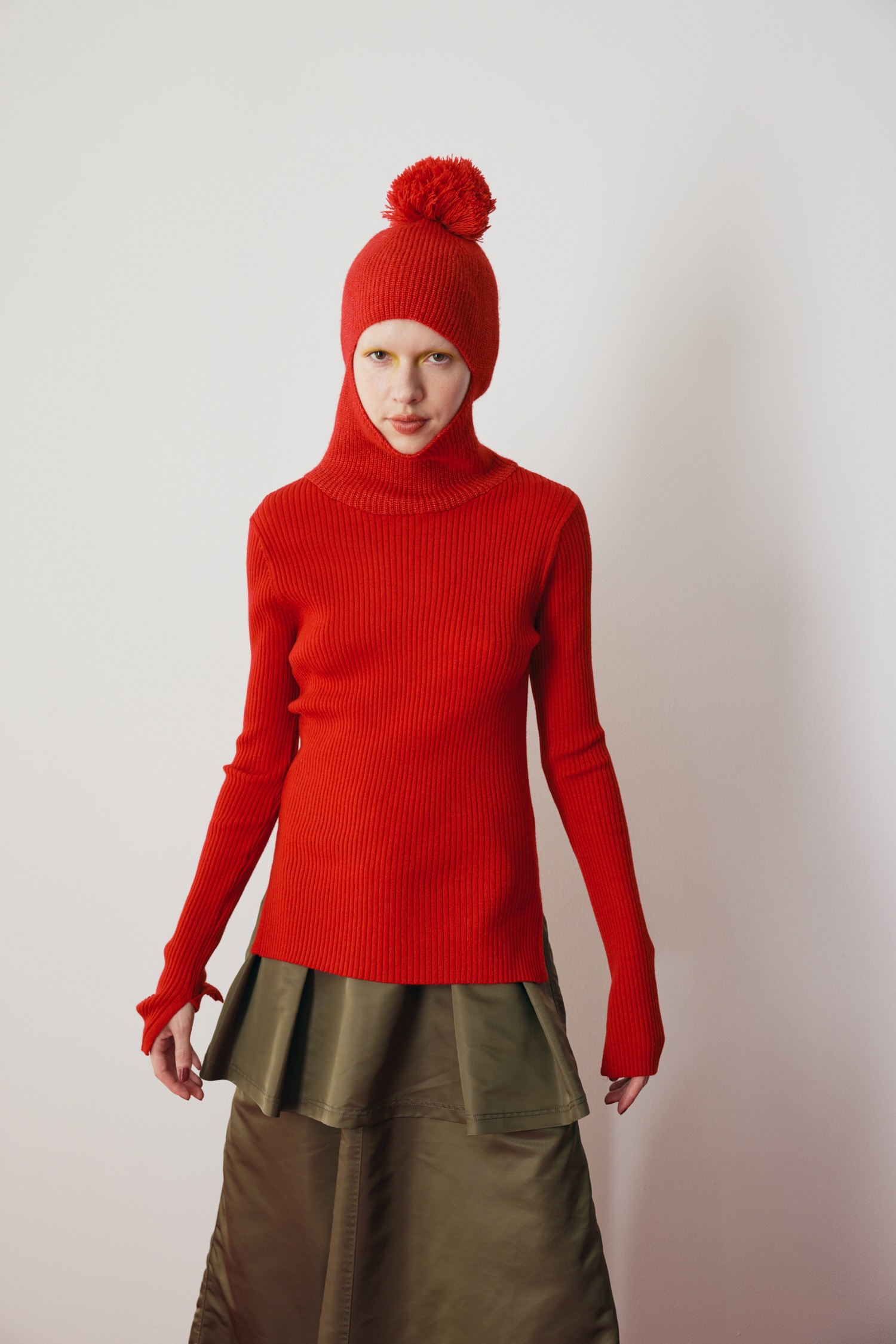 Balaclava knit tops