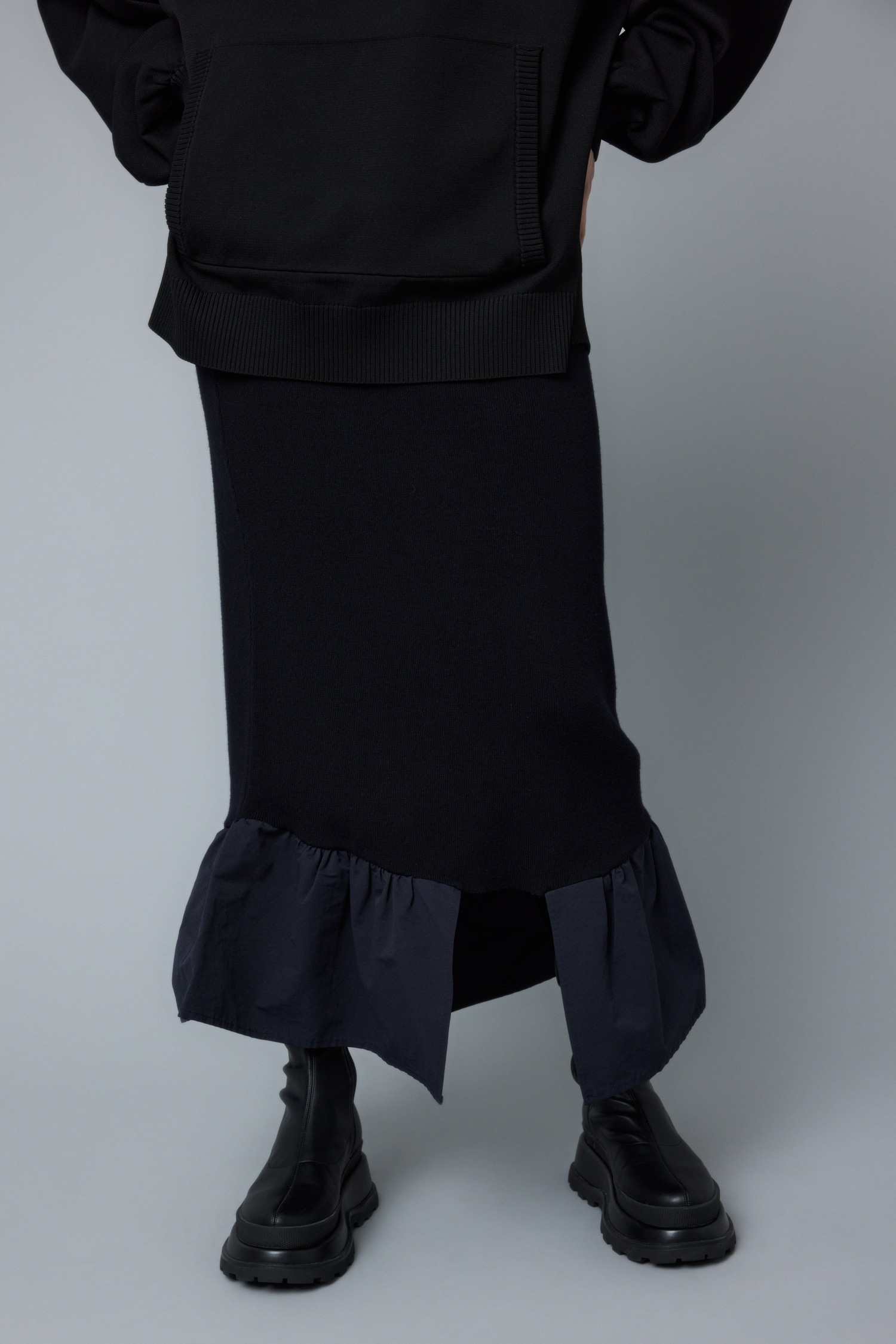Knit frill skirt
