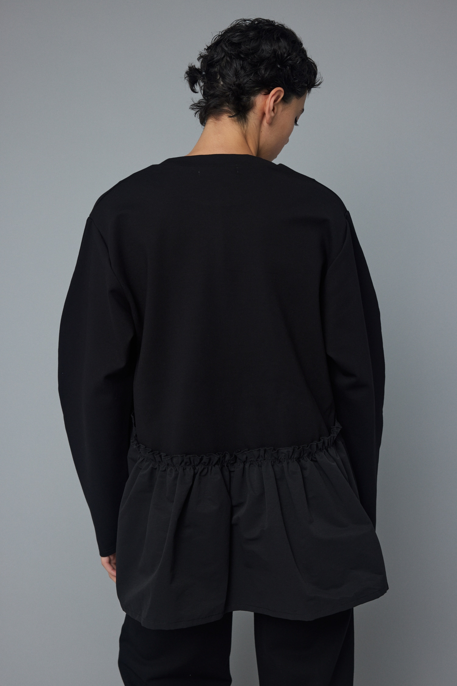 HeRIN.CYE | Ponte frill tops (Tシャツ・カットソー(長袖) ) |SHEL 