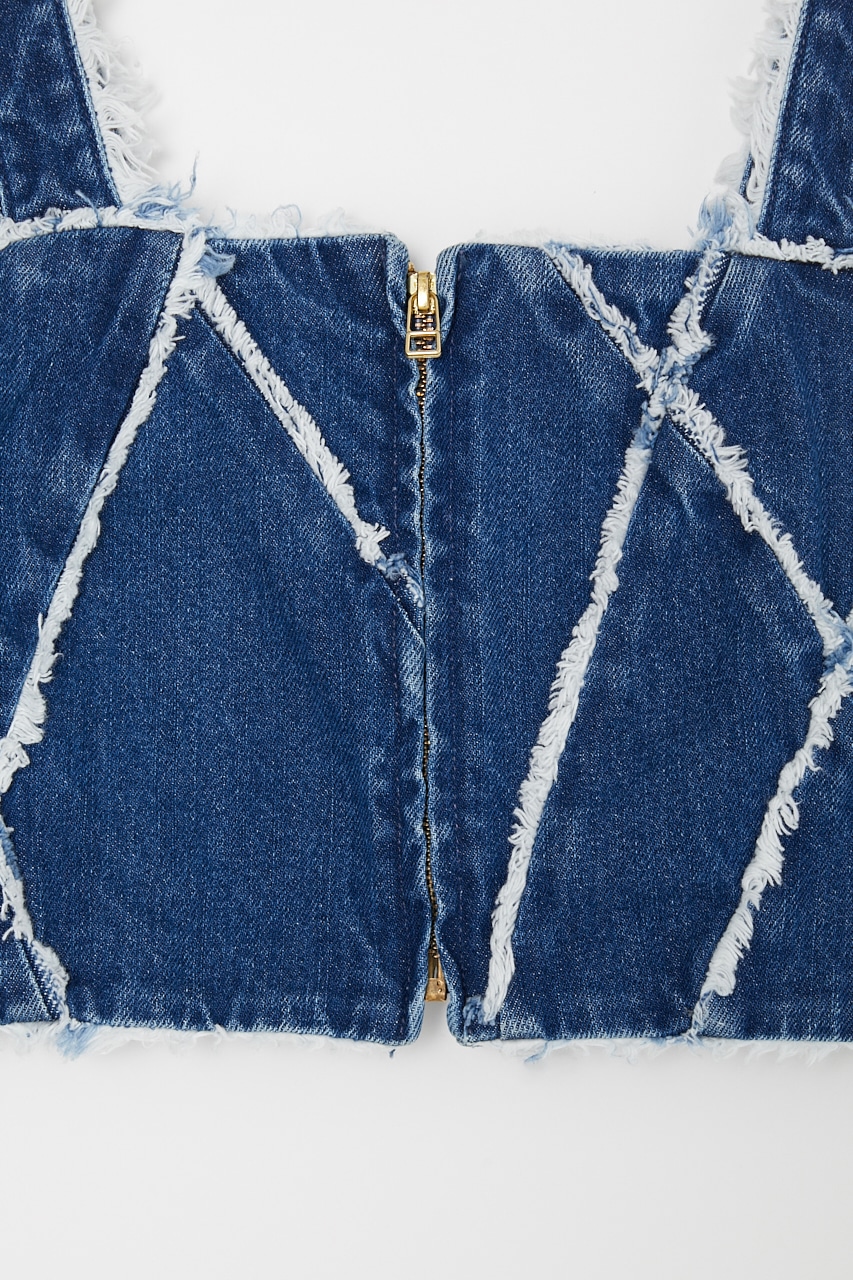 MOUSSY | FRINGE DENIM BUSTIER (キャミソール ) |SHEL'TTER WEBSTORE