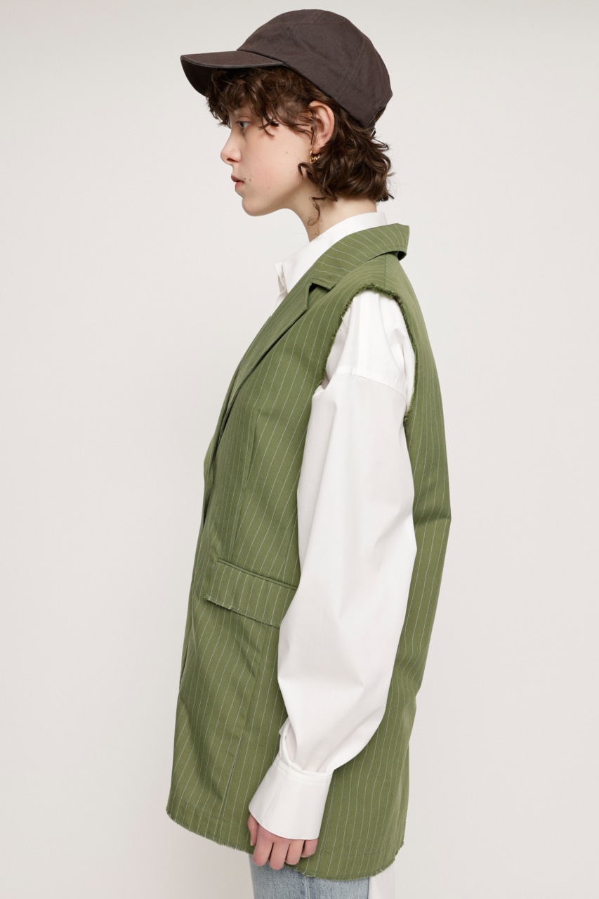 【i_am】tartan check tailored vest