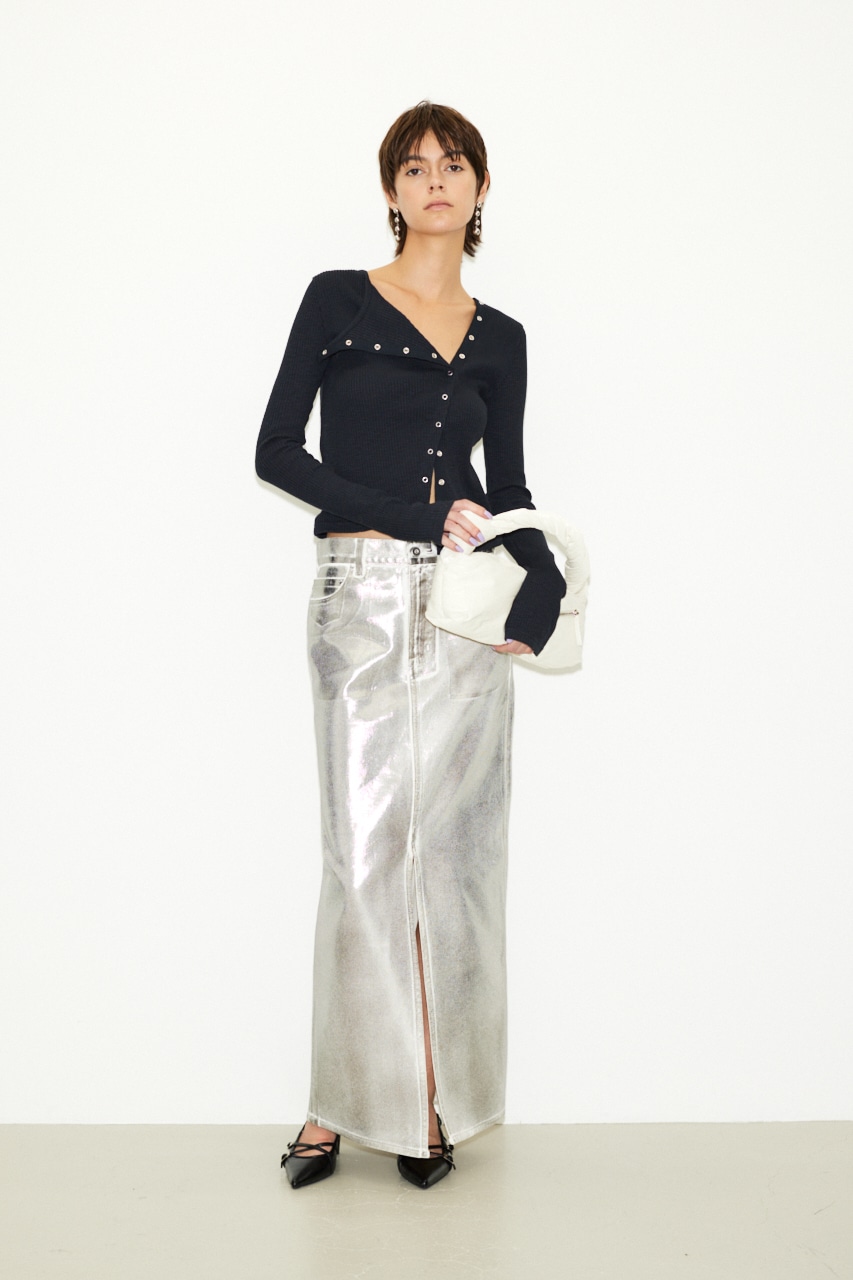 THROW by SLY | 【THROW】SHINY FRONT SLIT COLUMN SK-E (スカート 