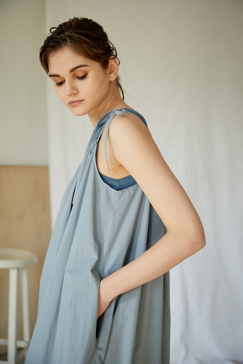 VOLUME GATHER CAMISOLE DRESS tomodonoghueassociates.com