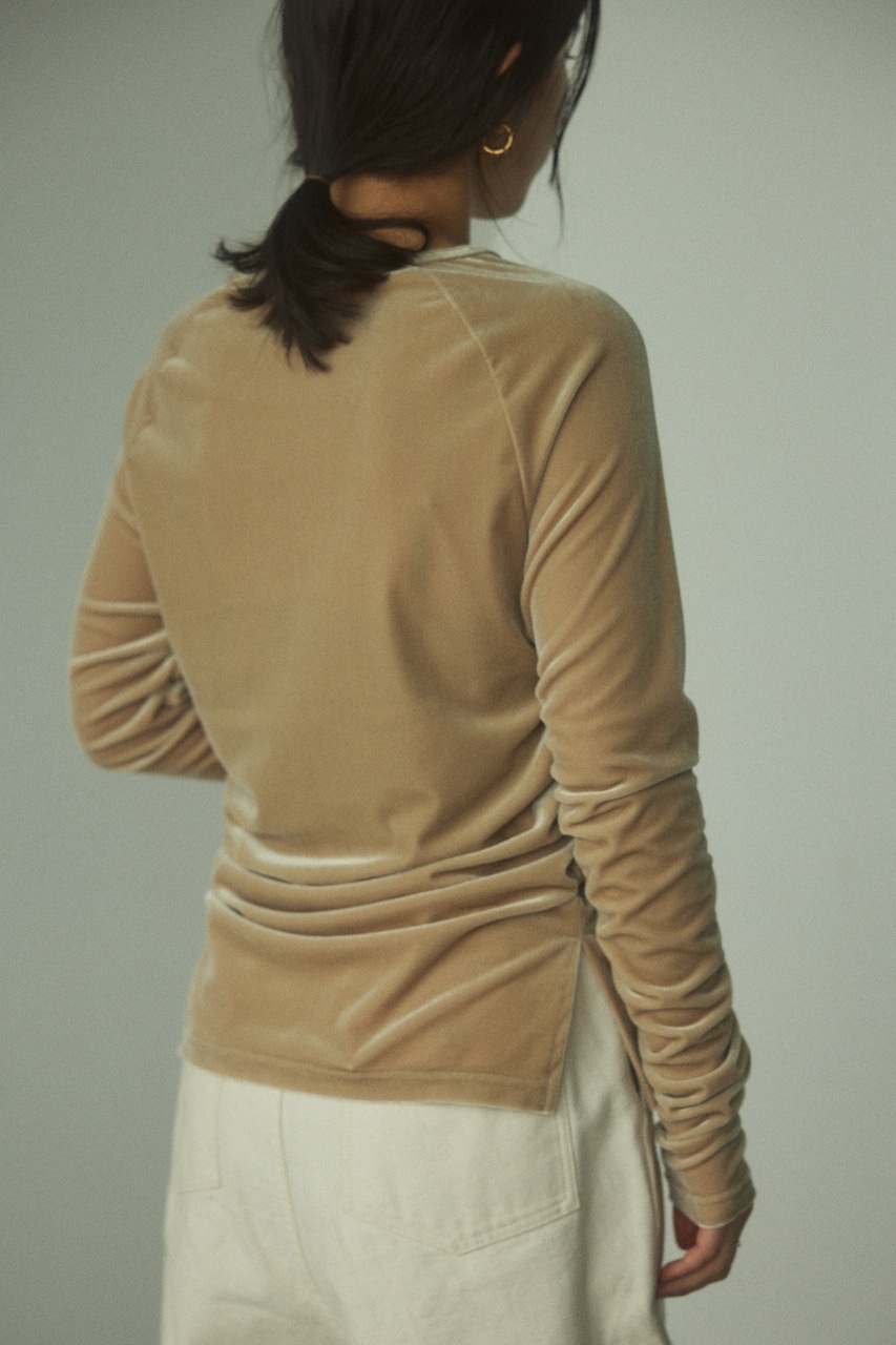 velour shirring tops