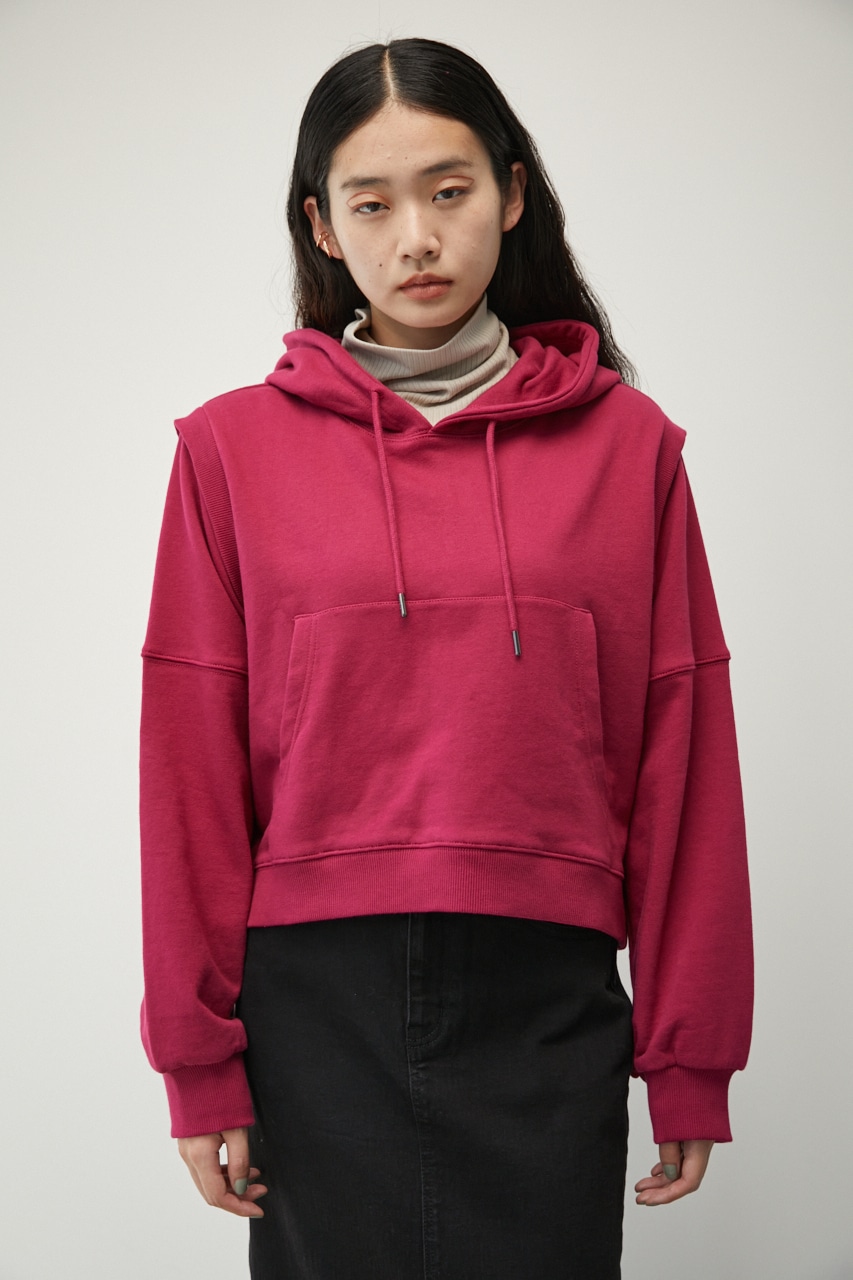 REMOVABLE SLEEVE SHORT HOODIE