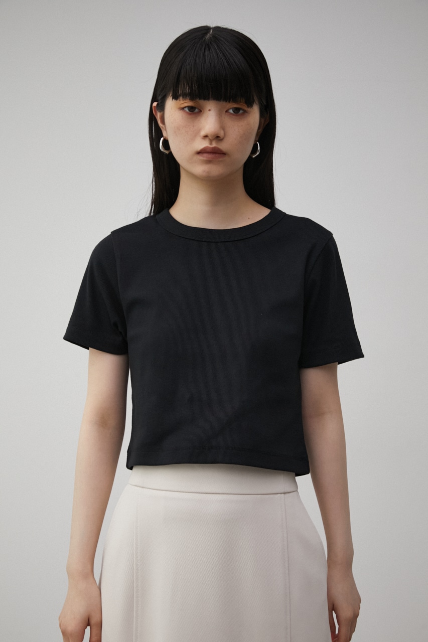 AZUL BY MOUSSY | A/B BASIC RIB CROPPED TEE (Tシャツ・カットソー(半袖) ) |SHEL'TTER ...