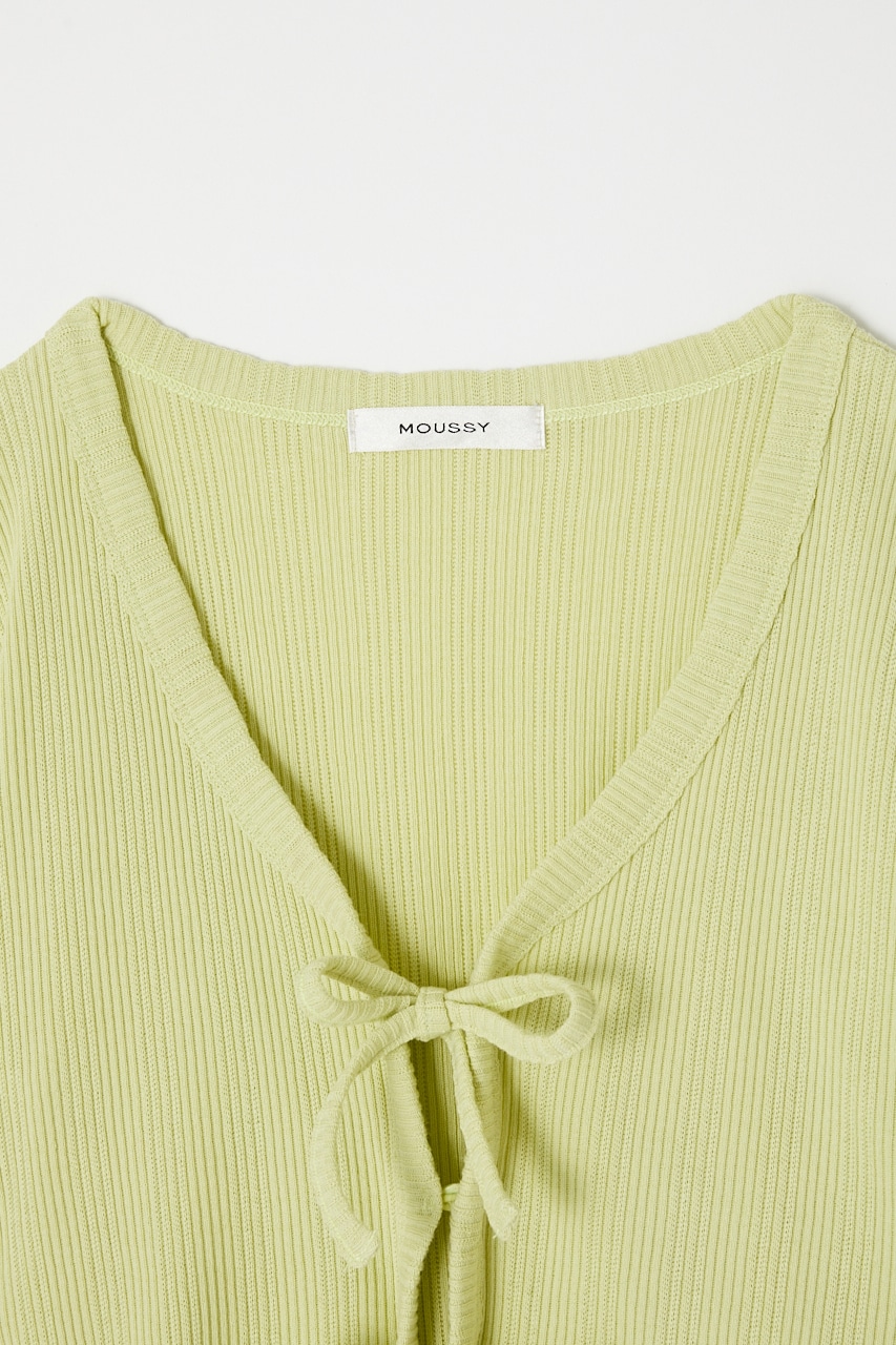 MOUSSY | LW FRONT RIBBON CUT トップス (Tシャツ・カットソー(半袖