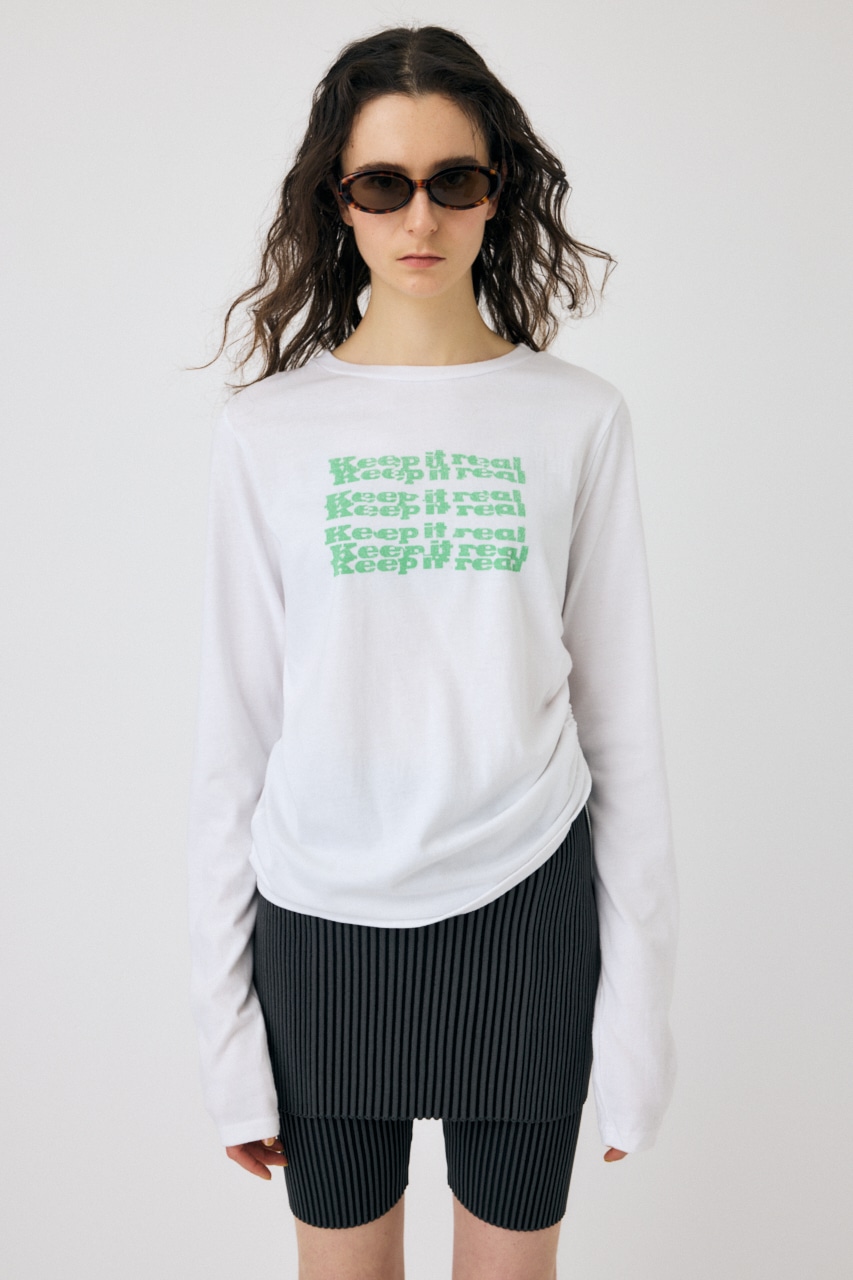 MOUSSY | SIDE GATHER LS Tシャツ (Tシャツ・カットソー(長袖) ) |SHEL 