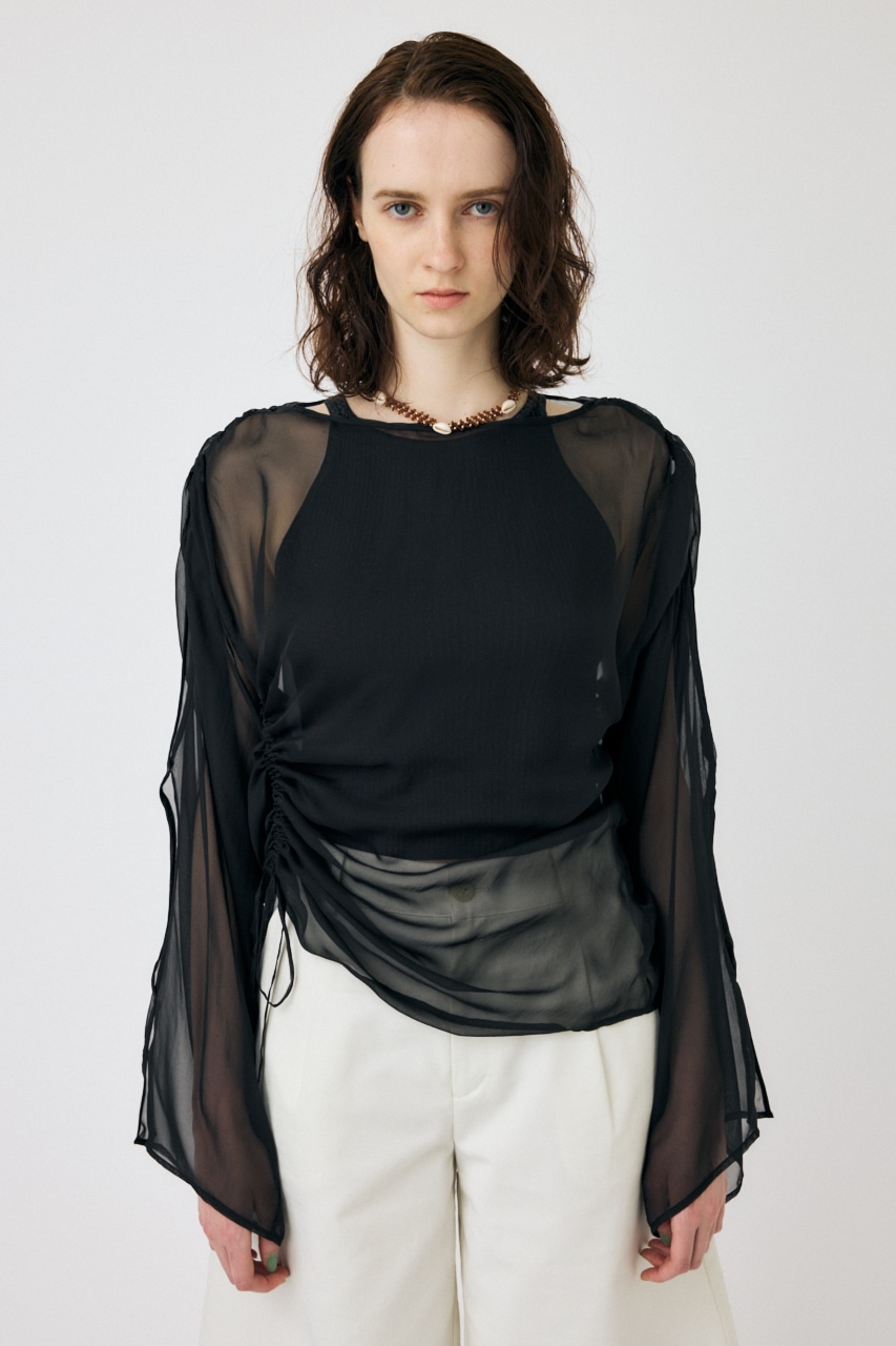 MOUSSY | SHEER GATHER ブラウス (シャツ・ブラウス ) |SHEL'TTER WEBSTORE