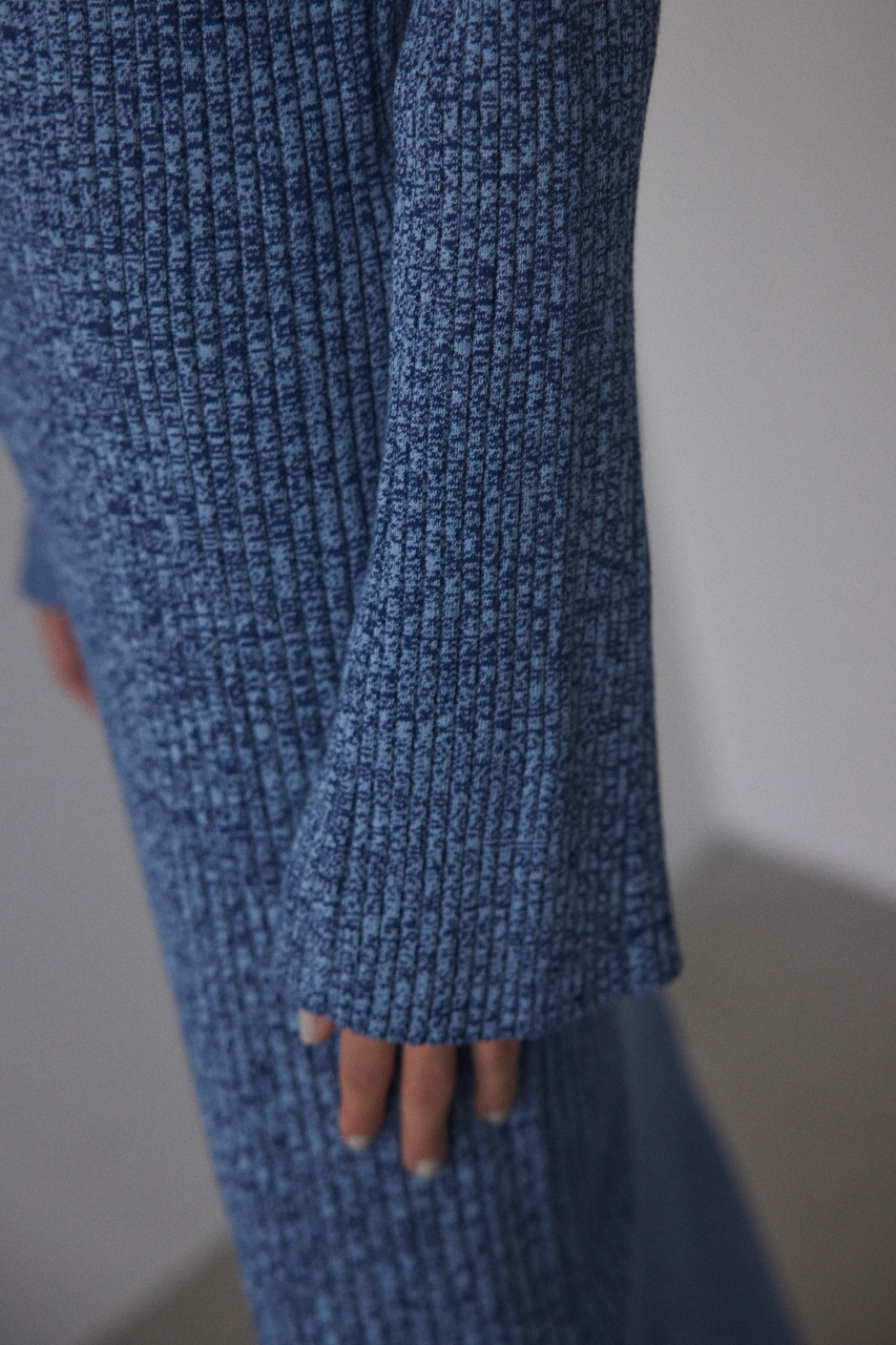 melange knit one-piece