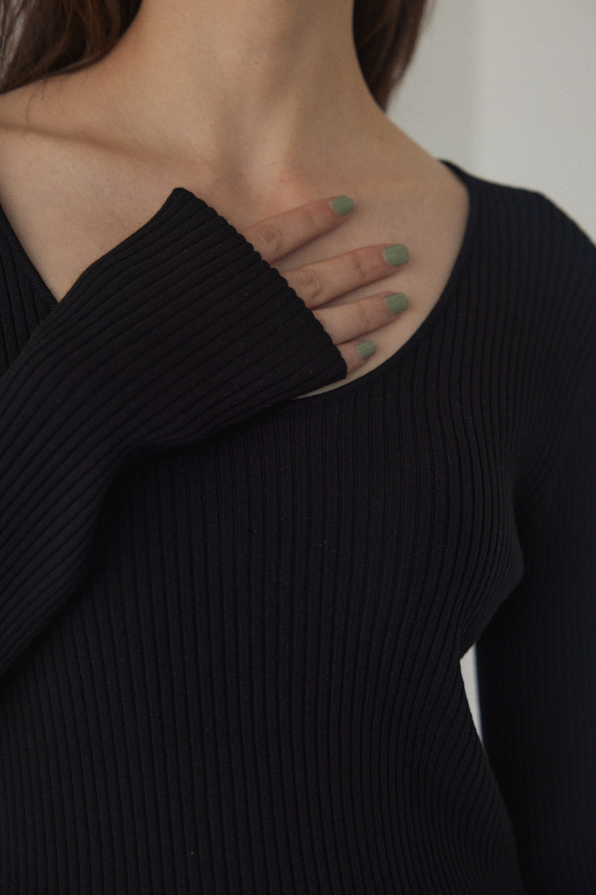 BLACK BY MOUSSY | washable round neck tops (ニット ) |SHEL'TTER