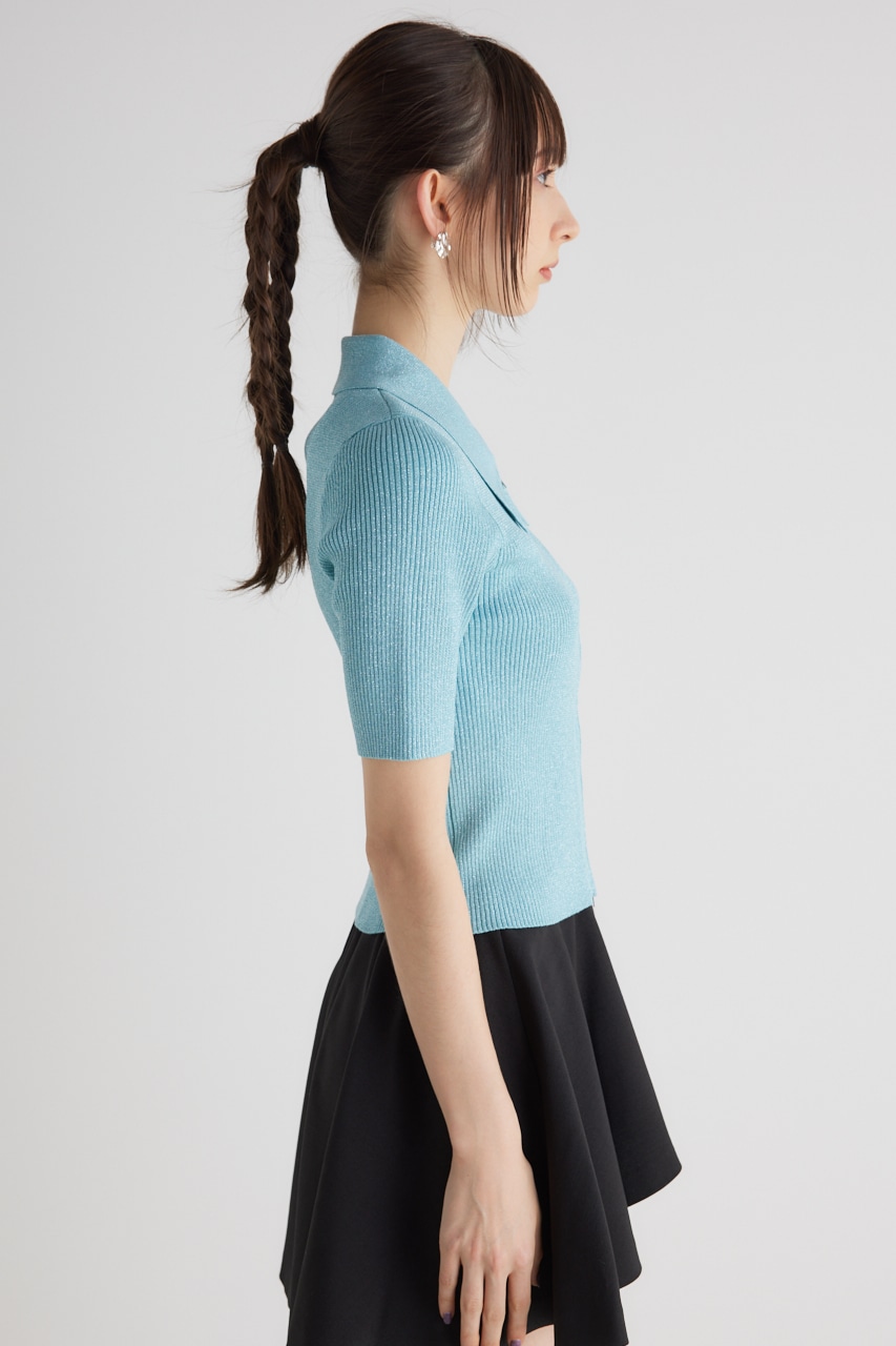 rienda | 【WEB限定】ZIPシャツKnit TOP (ニット ) |SHEL'TTER WEBSTORE