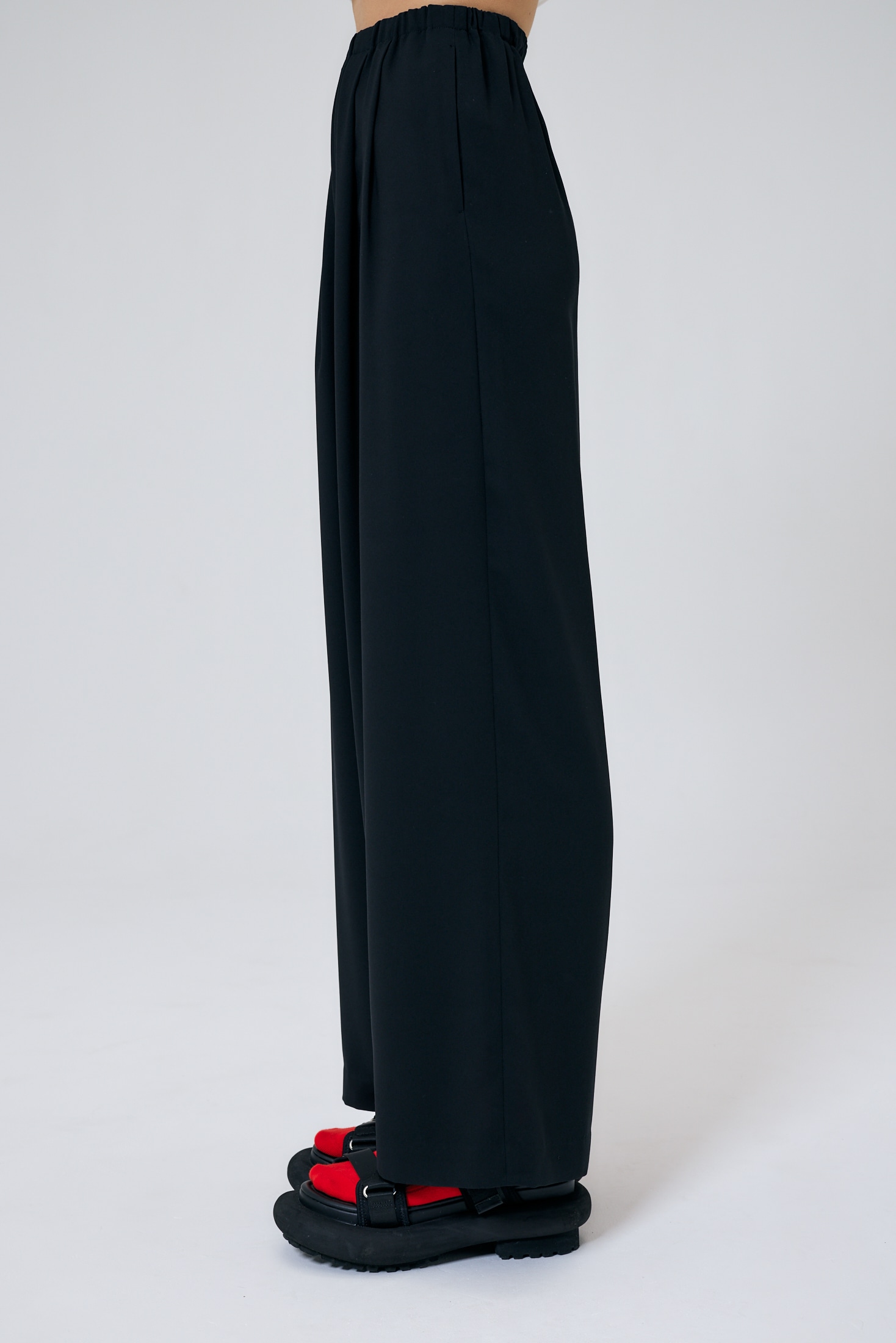 RELAX ELASTIC WIDE-TROUSERS｜34｜BLK｜TROUSERS｜|ENFÖLD OFFICIAL