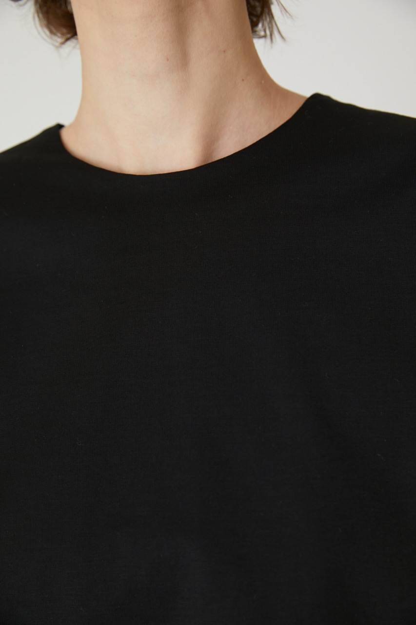 RIM.ARK | Curved line cotton tops (T-SHIRT(LONG SLEEVE) ) |RIM.ARK 