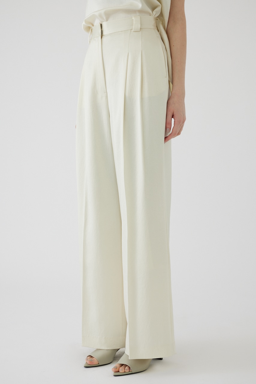 Loose satin slacks