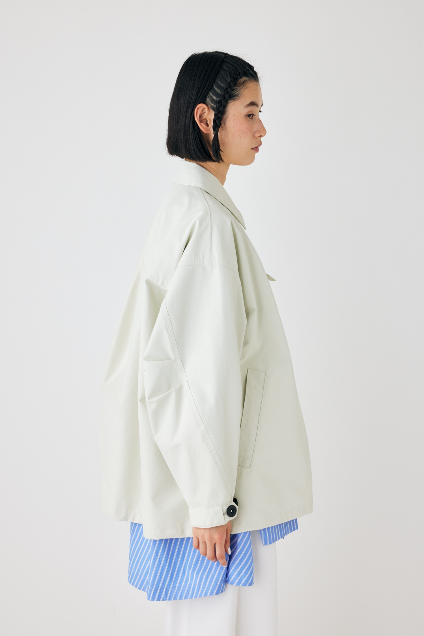 front-pocket blouson｜S｜M/WHT｜coat｜någonstans official online